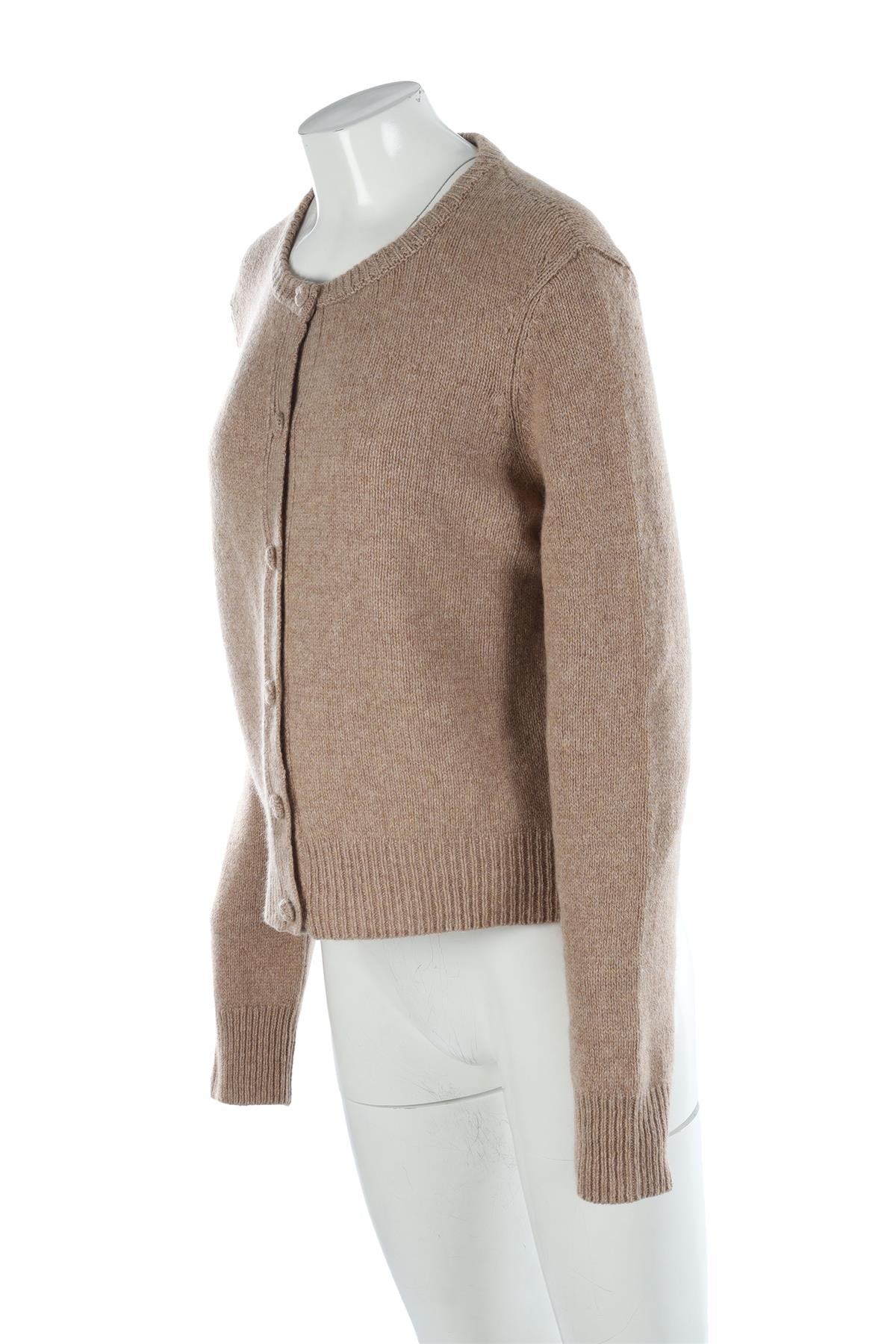 SUZIE KONDI BEIGE CASHMERE CARDIGAN LARGE - Image 3