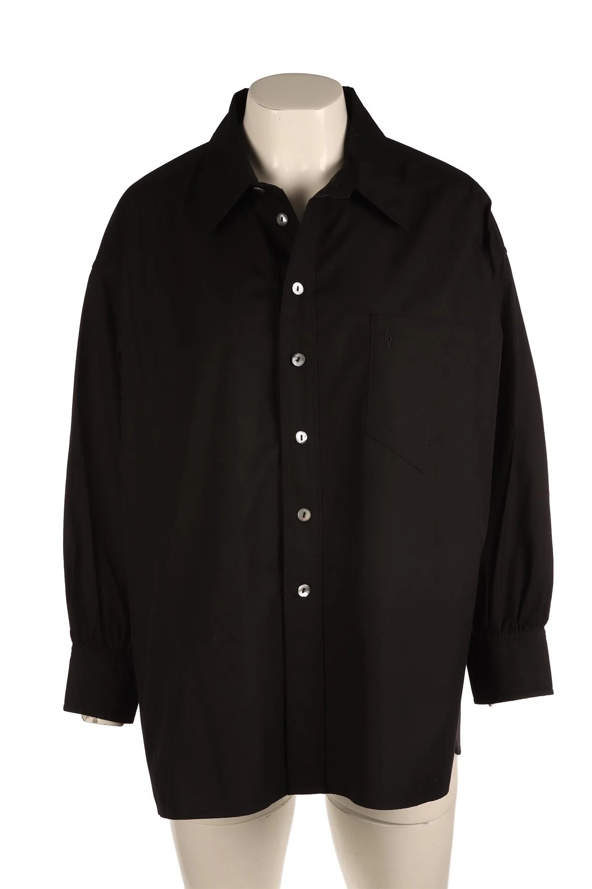 SUZIE KONDI BLACK COTTON SHIRT XSMALL - Image 2