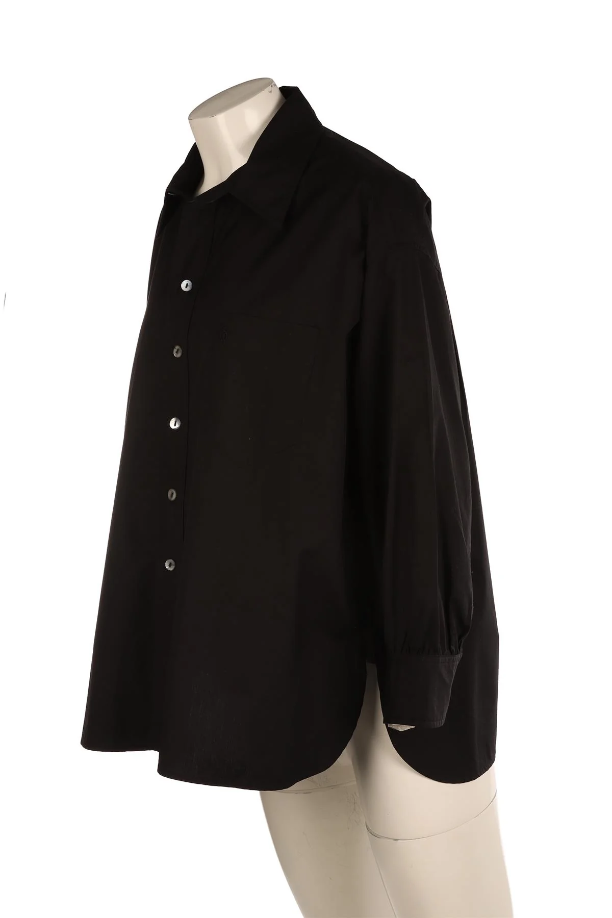 SUZIE KONDI BLACK COTTON SHIRT XSMALL - Image 3
