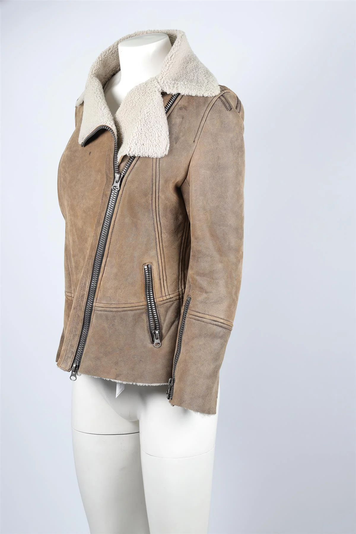 Sylvie Schimmel Brown Suede Jacket FR 42 UK 14 - Image 3