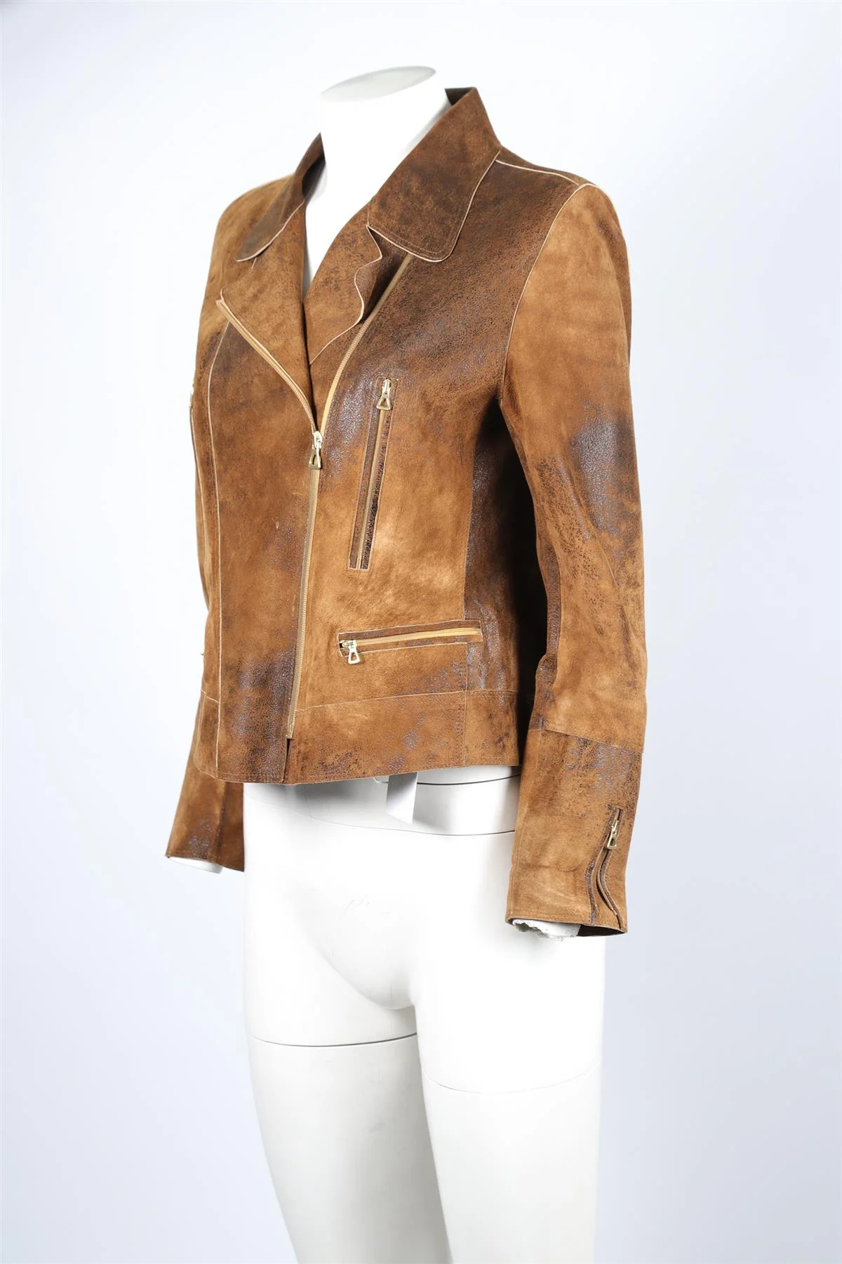 Sylvie Schimmel Brown Suede Jacket FR 46 UK 18 - Image 3