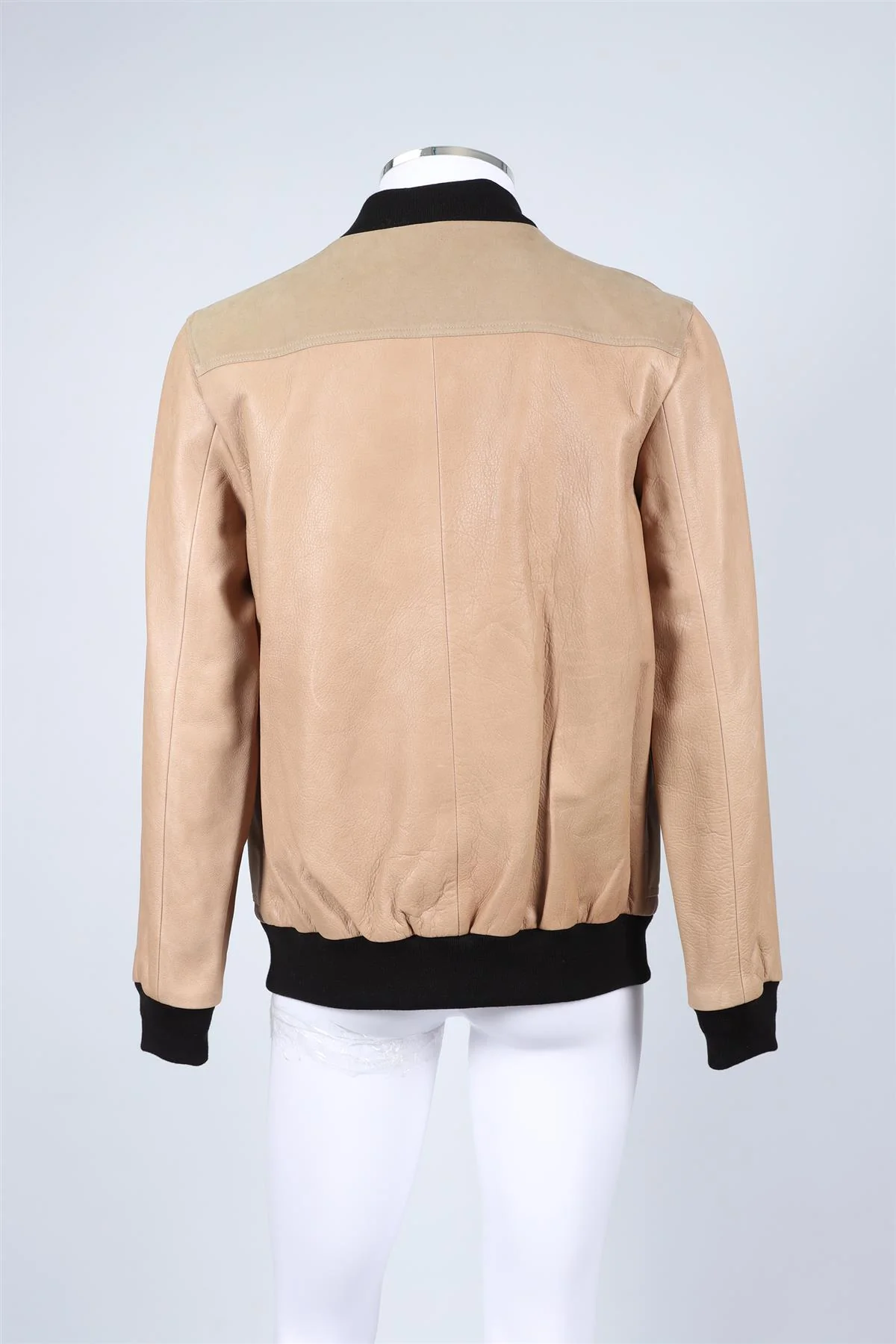 T BY ALEXANDER WANG BROWN MEN'S LEATHER JACKET LARGE - Image 4