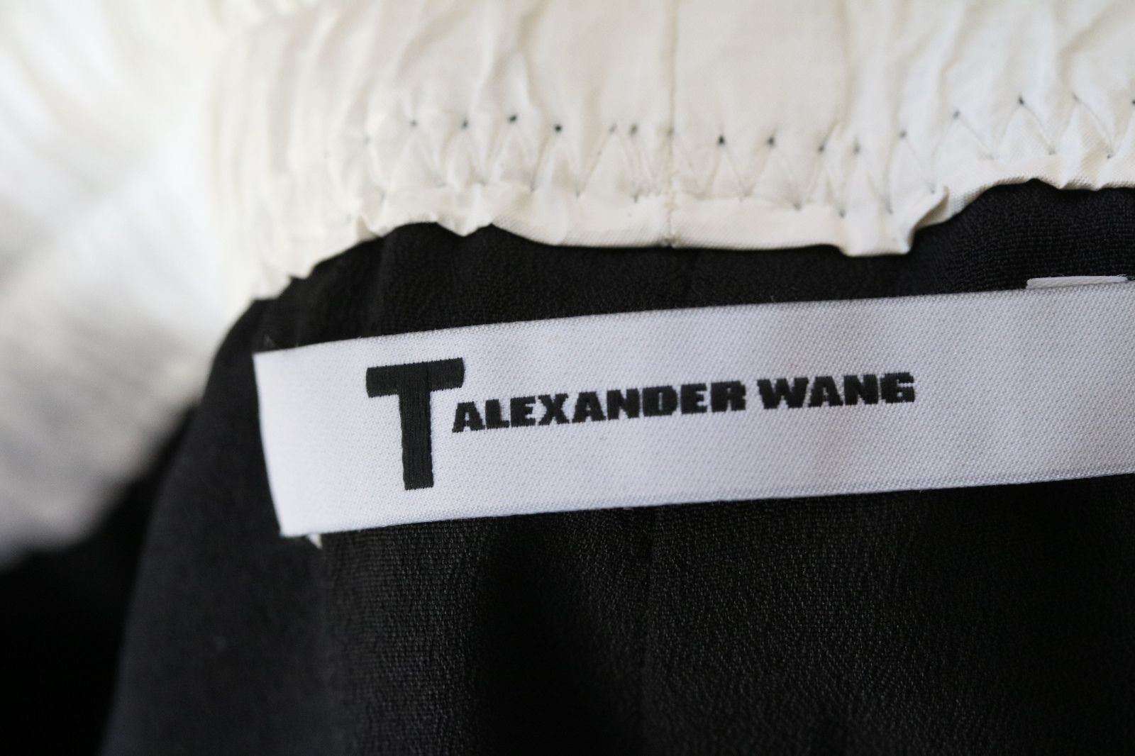 T BY ALEXANDER WANG COLOUR-BLOCK LAMB LEATHER SHORTS SMALL - Image 5