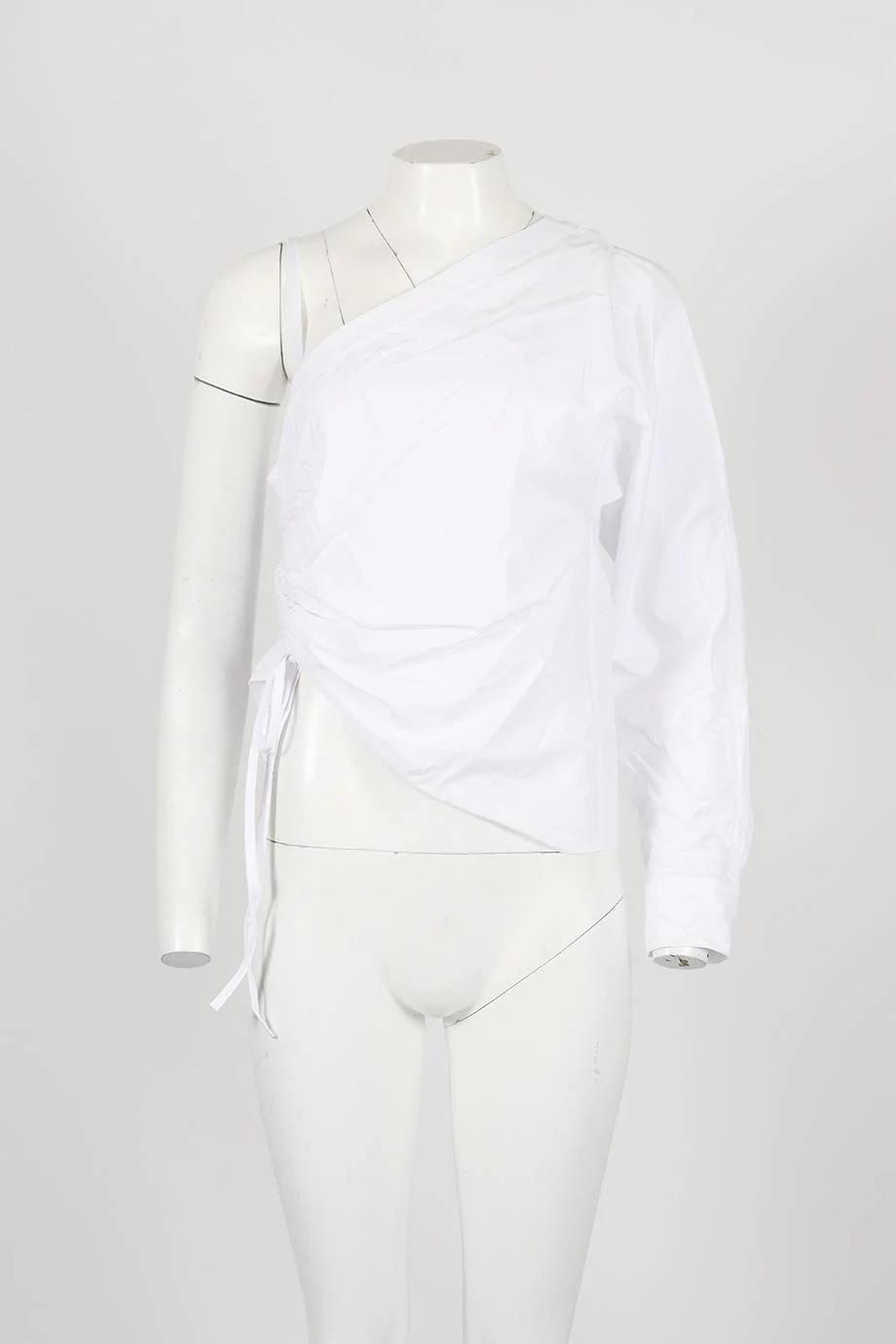 T BY ALEXANDER WANG RUCHED COTTON TOP US 4 UK 8 - Image 2