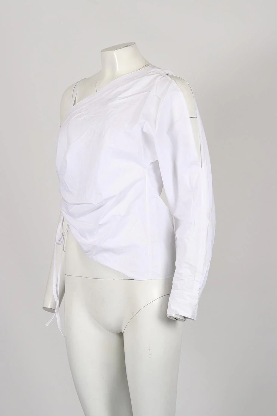 T BY ALEXANDER WANG RUCHED COTTON TOP US 4 UK 8 - Image 3