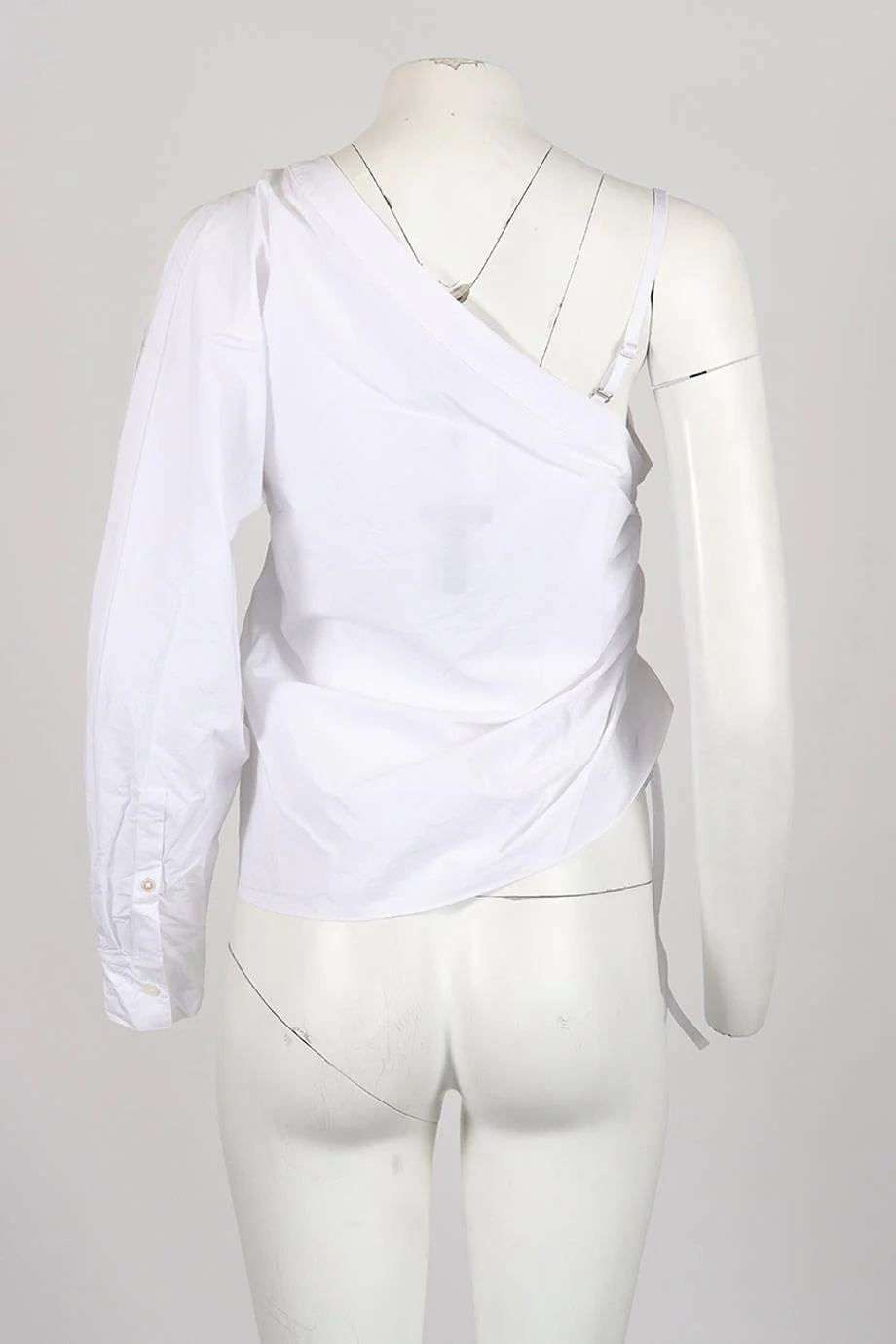 T BY ALEXANDER WANG RUCHED COTTON TOP US 4 UK 8 - Image 4