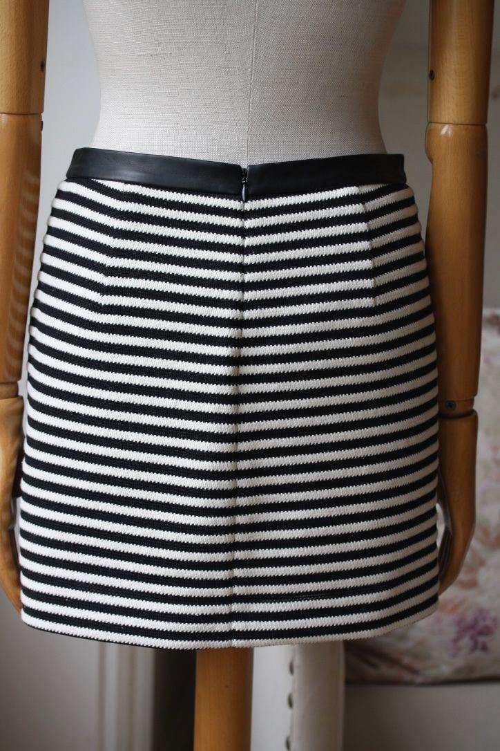 T BY ALEXANDER WANG TWISTED STRIPE SKIRT US 2 UK 6 - Image 5