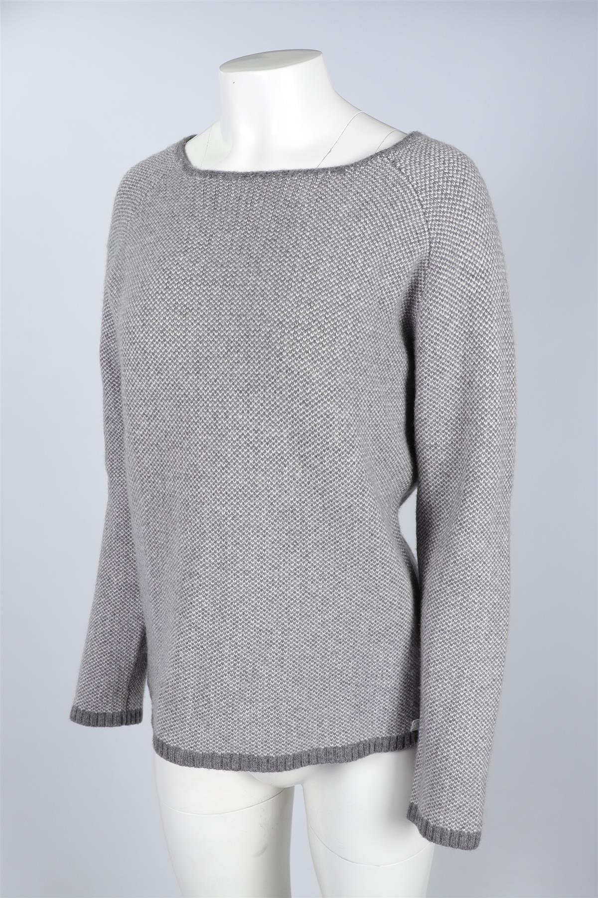 TANIA TOO GREY CASHMERE SWEATER MEDIUM - Image 3