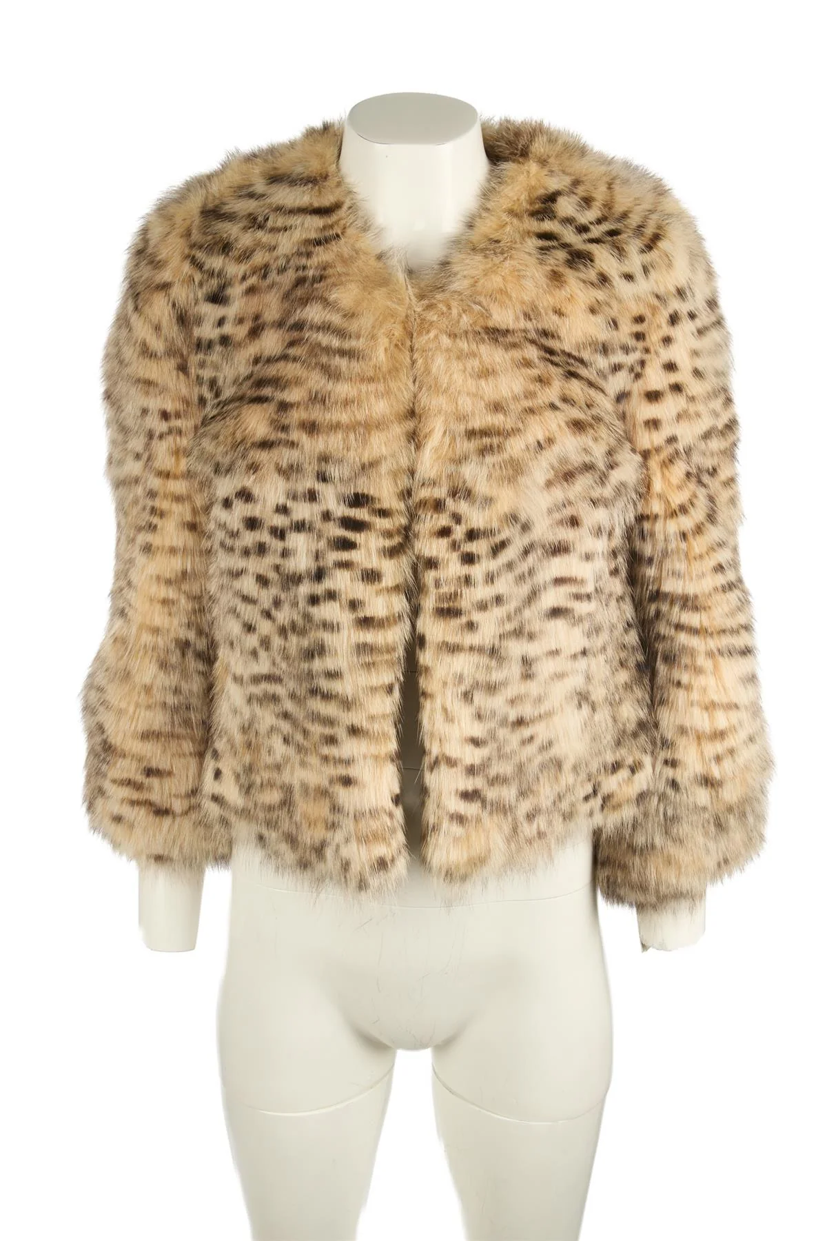 TARA JARMON BROWN FOX FUR JACKET SMALL - Image 2