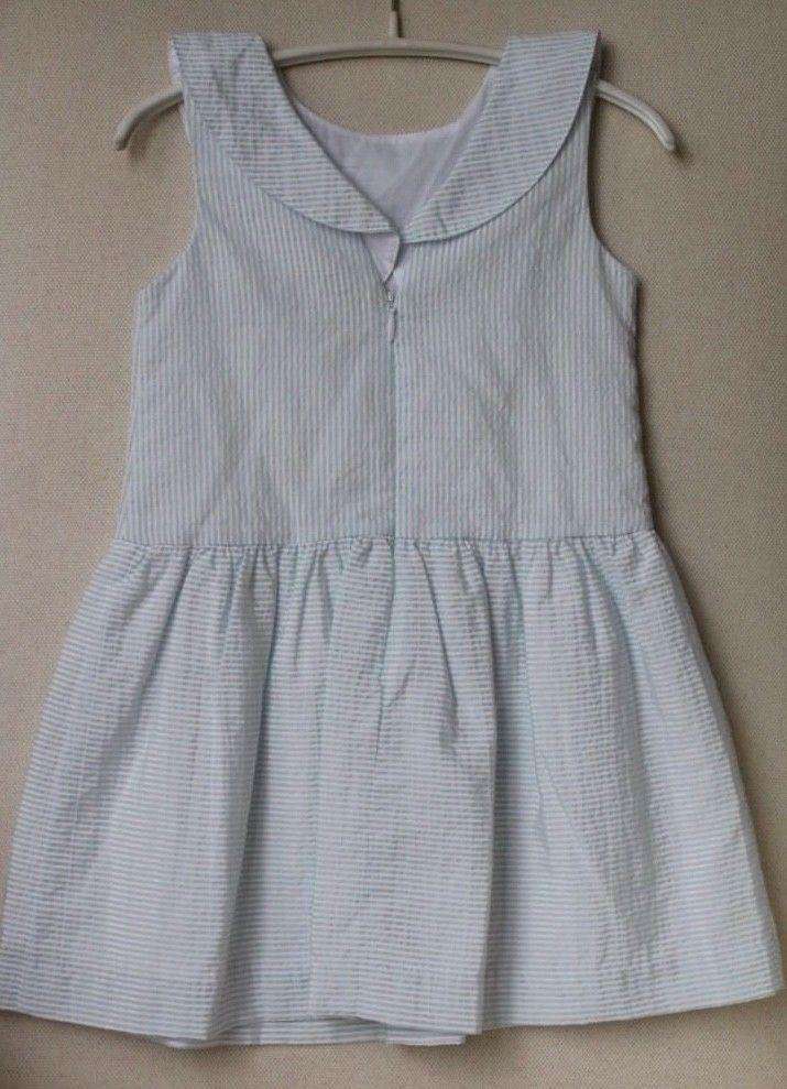 TARTINE ET CHOCOLAT BABY GIRLS BLUE STRIPED DRESS 4 YEARS - Image 4