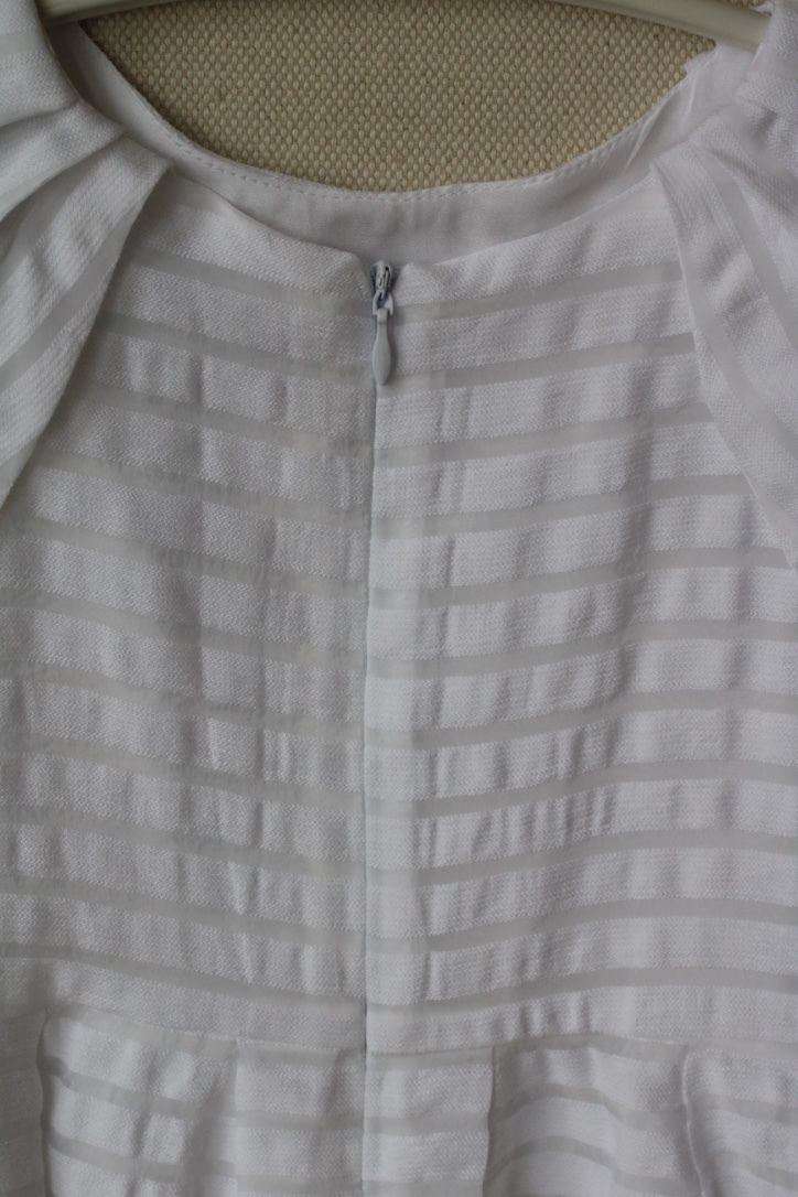 TARTINE ET CHOCOLAT BABY GIRLS WHITE STRIPED ORGANZA DRESS 4 YEARS - Image 6