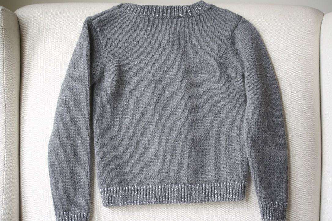 TARTINE ET CHOCOLAT BABY GREY CABLE SWEATER 3 YEARS - Image 2