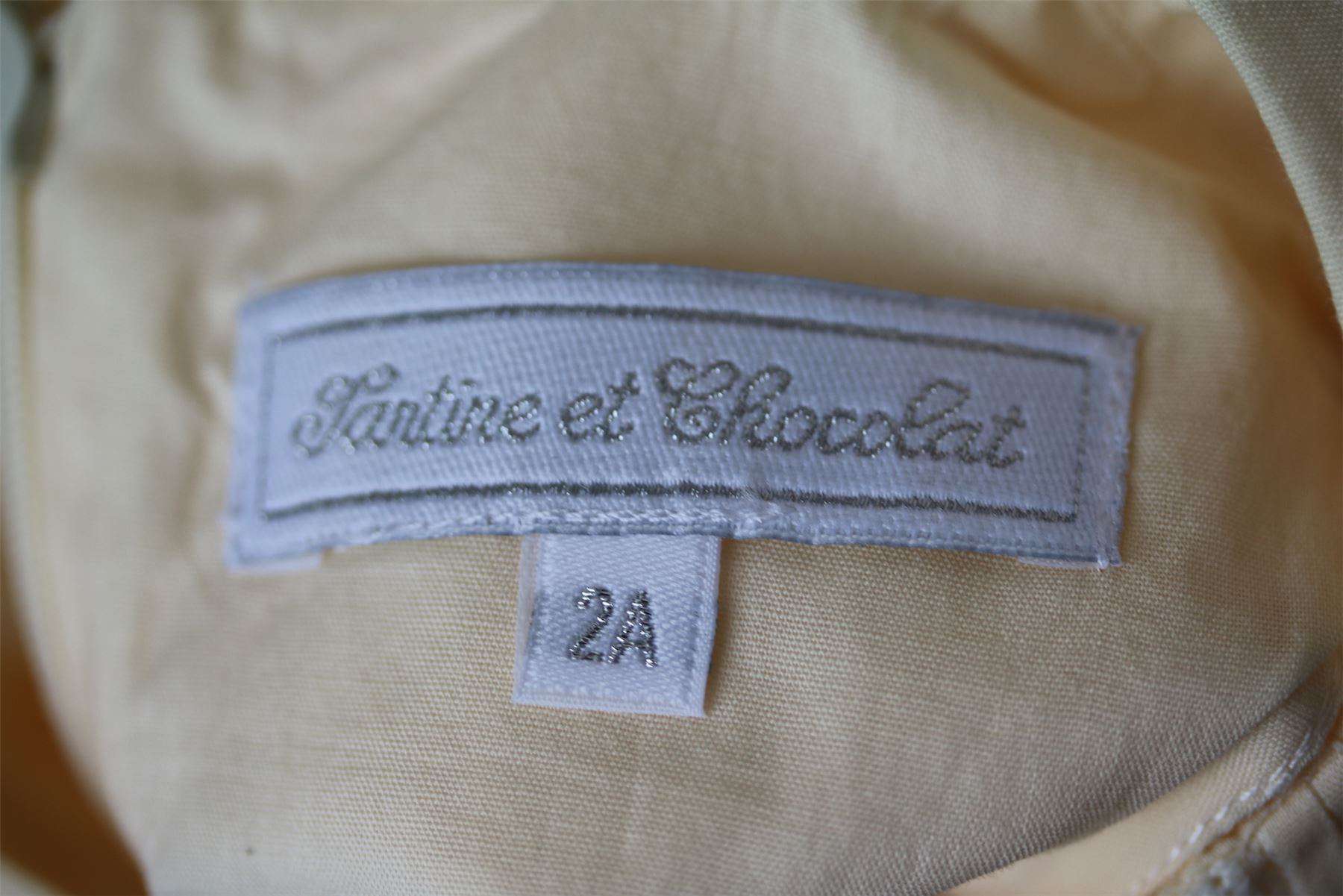 TARTINE ET CHOCOLAT GIRLS PALE YELLOW DRESS 2 YEARS - Image 2