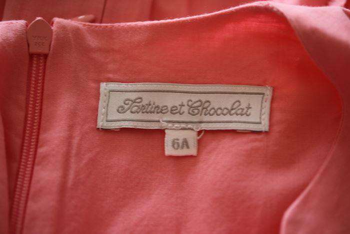 TARTINE ET CHOCOLAT GIRLS PINK COTTON DRESS 6 YEARS - Image 3