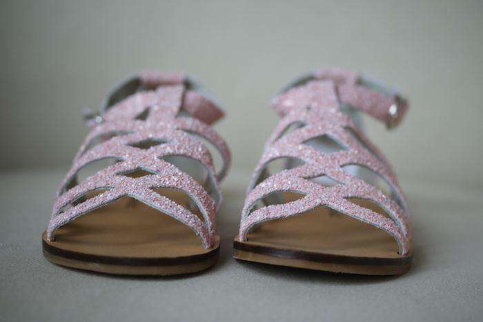 TARTINE ET CHOCOLAT GIRLS PINK GLITTER SANDALS EU 29 UK 11 - Image 2
