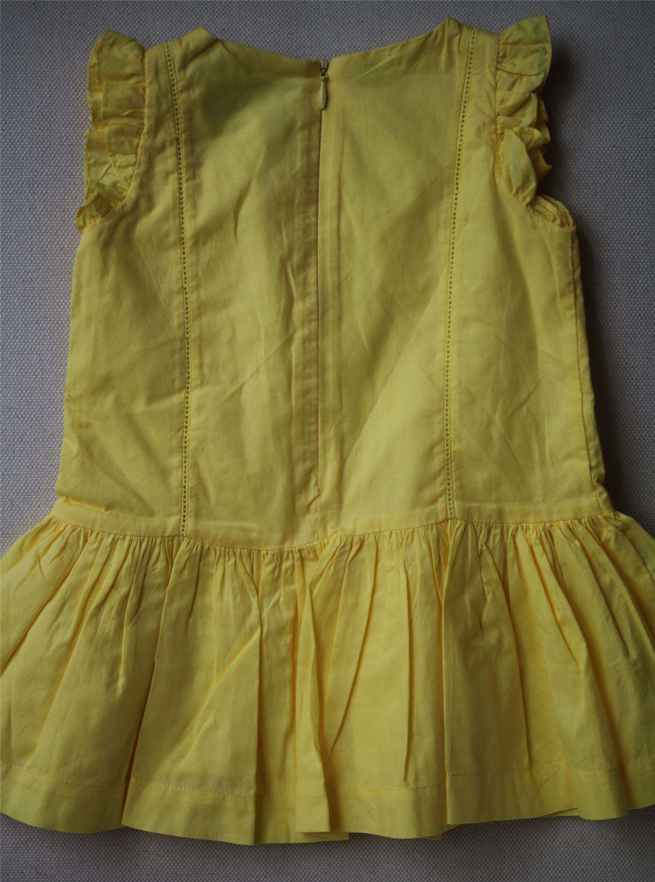 TARTINE ET CHOCOLAT GIRLS YELLOW EMBROIDERED DRESS 2 YEARS - Image 2