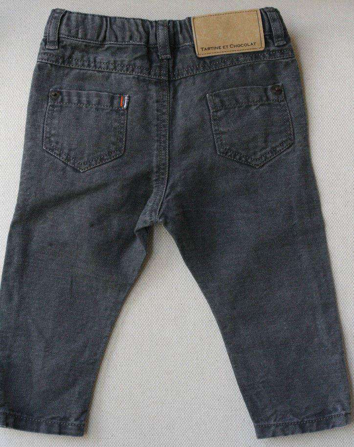TARTINE ET CHOCOLAT GREY BABY JEANS 6 MONTHS - Image 3