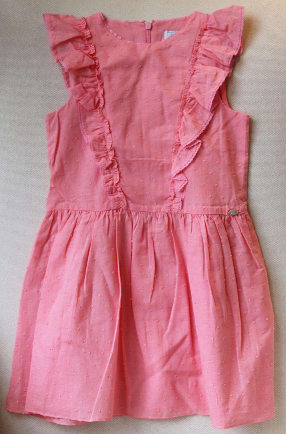 TARTINE ET CHOCOLAT KIDS GIRLS RUFFLE COTTON DRESS 6 YEARS - Image 2