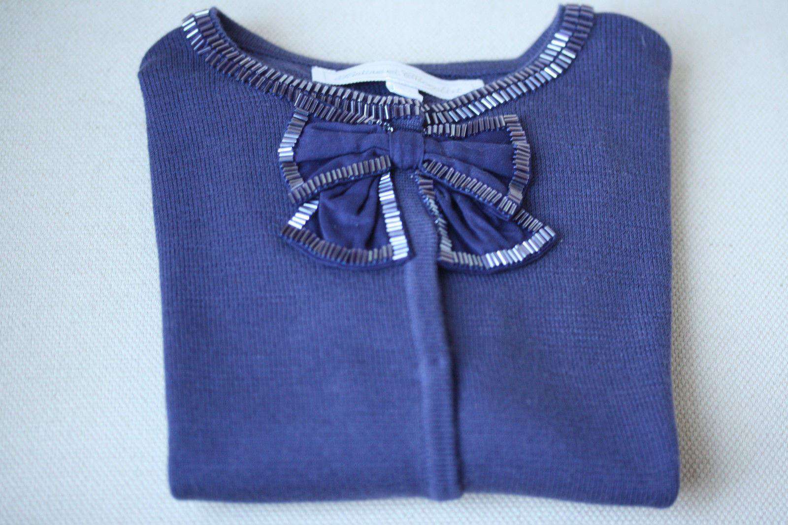 TARTINE ET CHOCOLAT NAVY BEADED BABY CARDIGAN 2 YEARS - Image 5