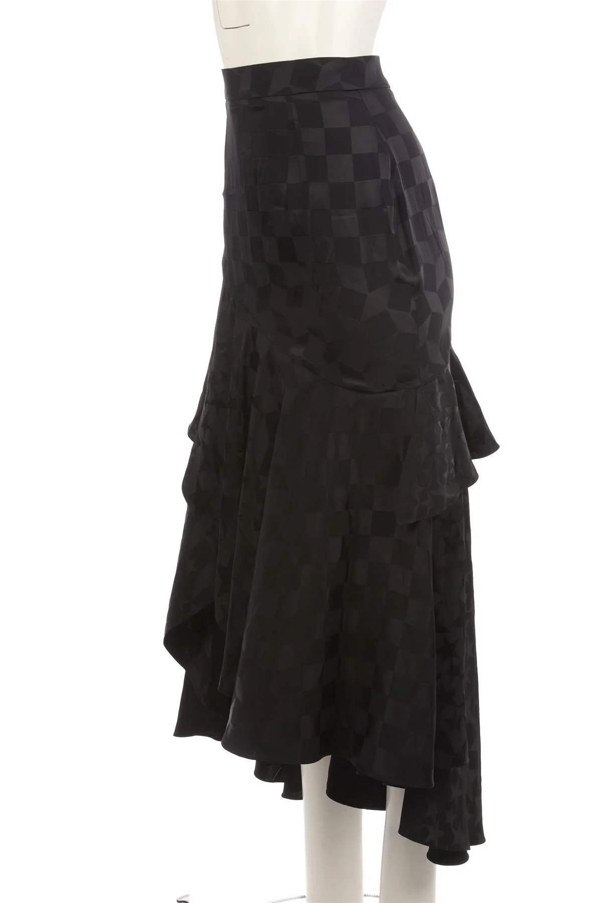 TEMPERLEY LONDON BLACK SATIN MAXI SKIRT UK 8 - Image 3