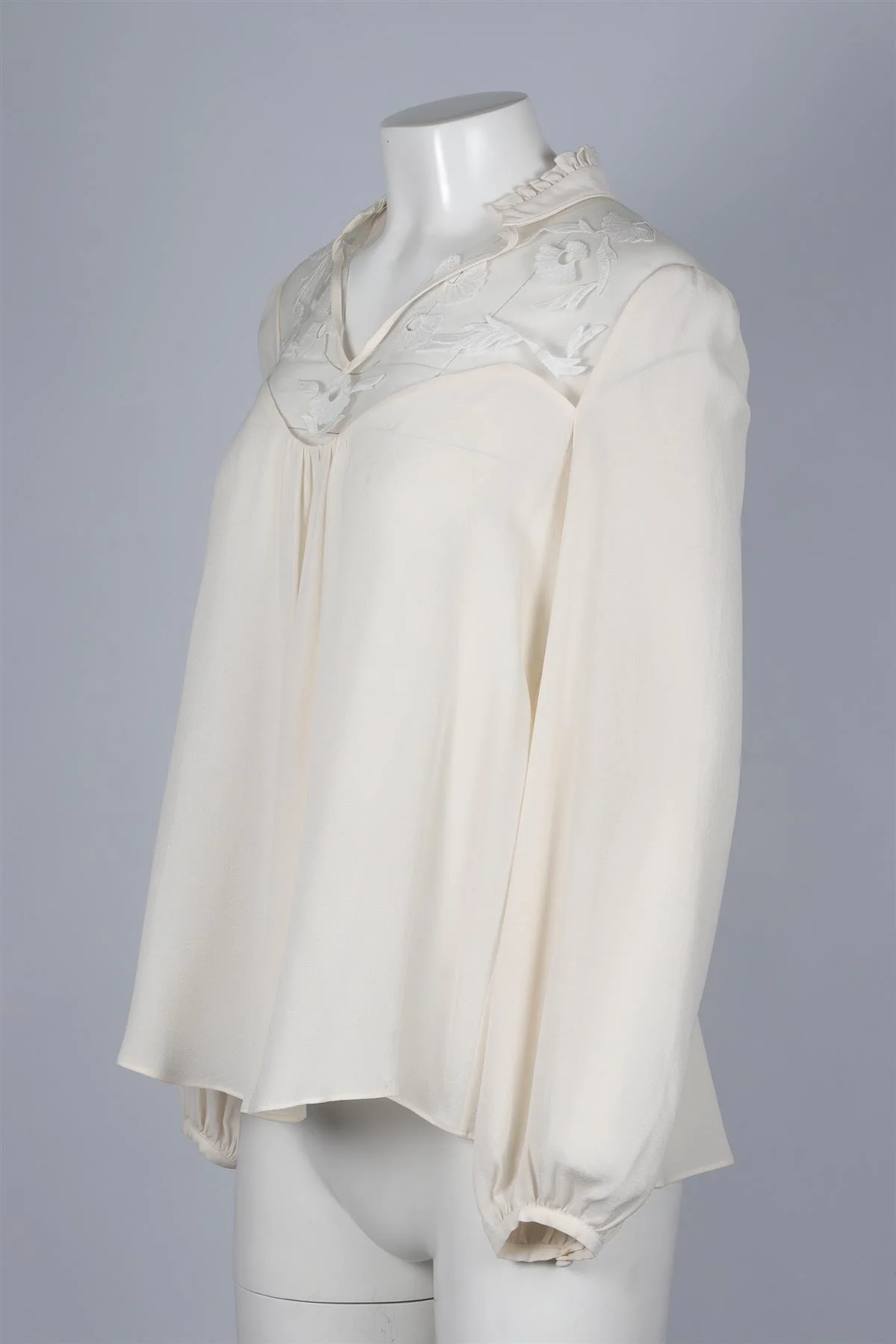 TEMPERLEY LONDON CREAM SILK TOP UK 10 - Image 3