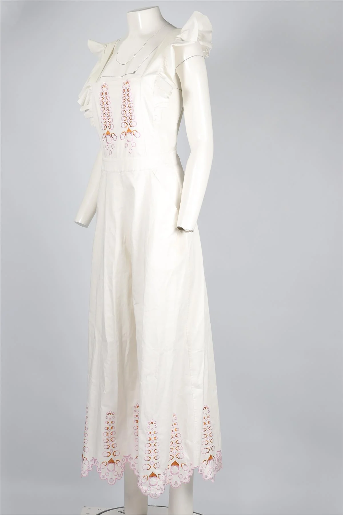 TEMPERLEY LONDON WHITE COTTON JUMPSUIT UK 10 - Image 3