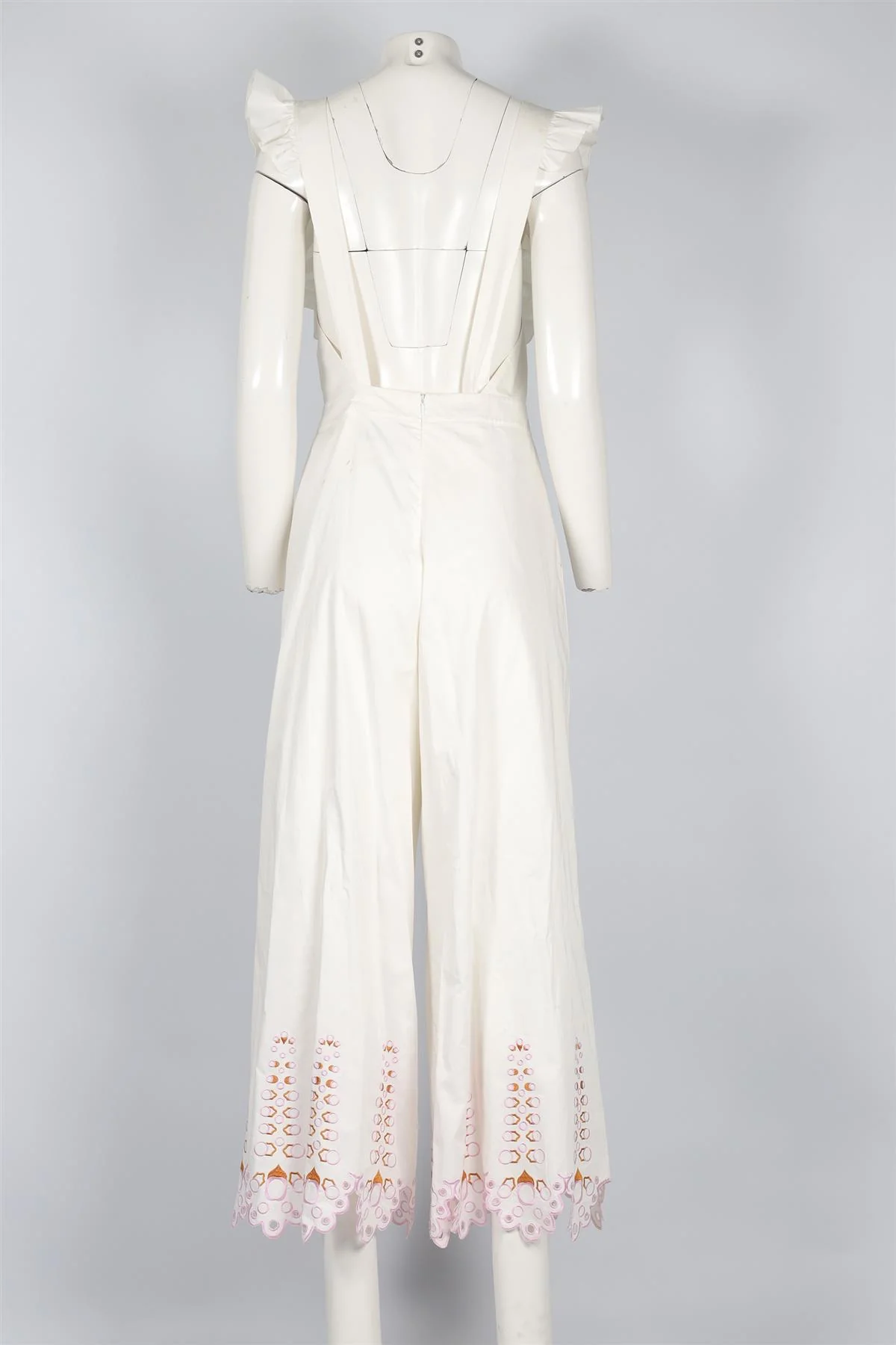 TEMPERLEY LONDON WHITE COTTON JUMPSUIT UK 10 - Image 4