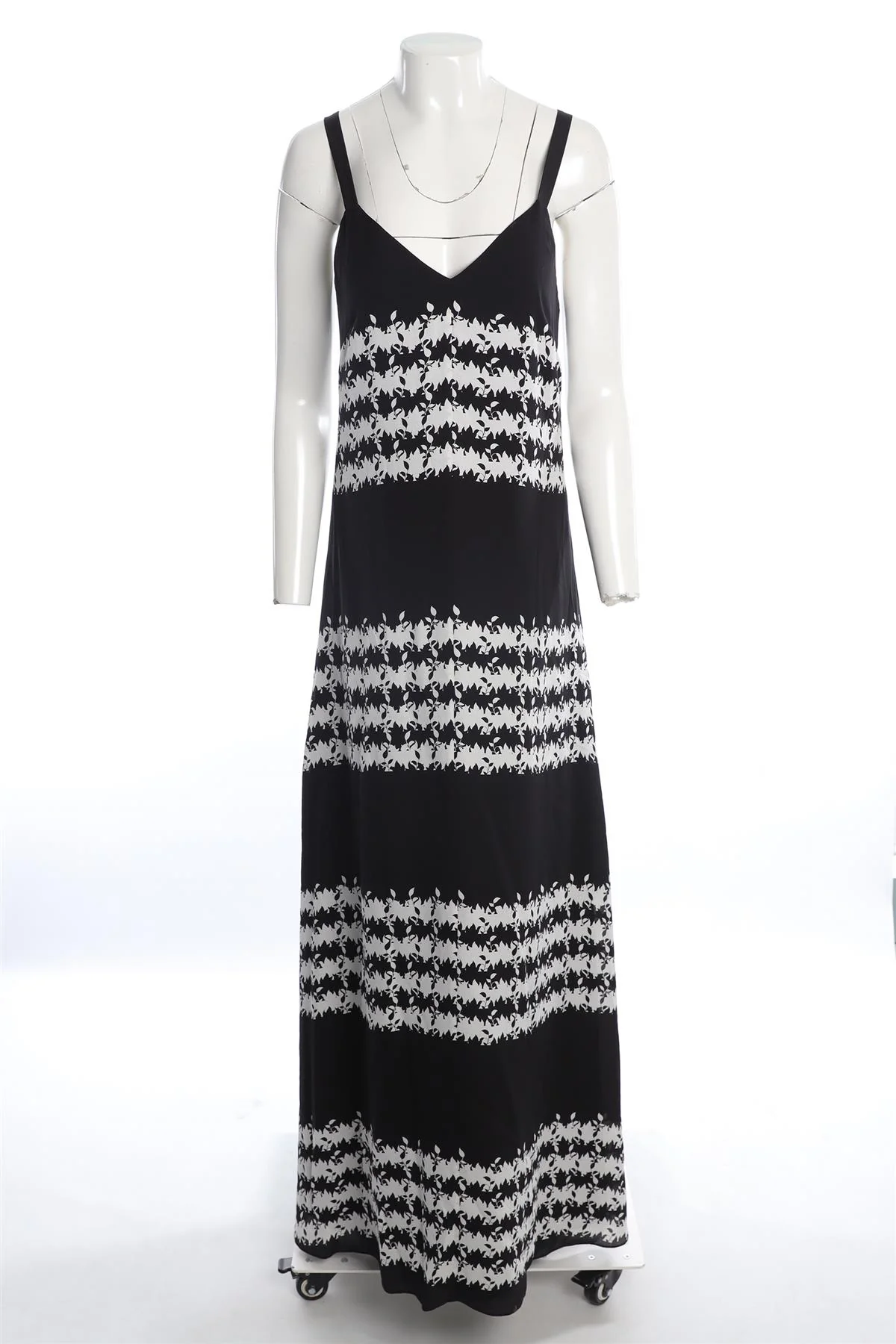 THAKOON ADDITION BLACK SILK MAXI DRESS US 4 UK 8 - Image 2