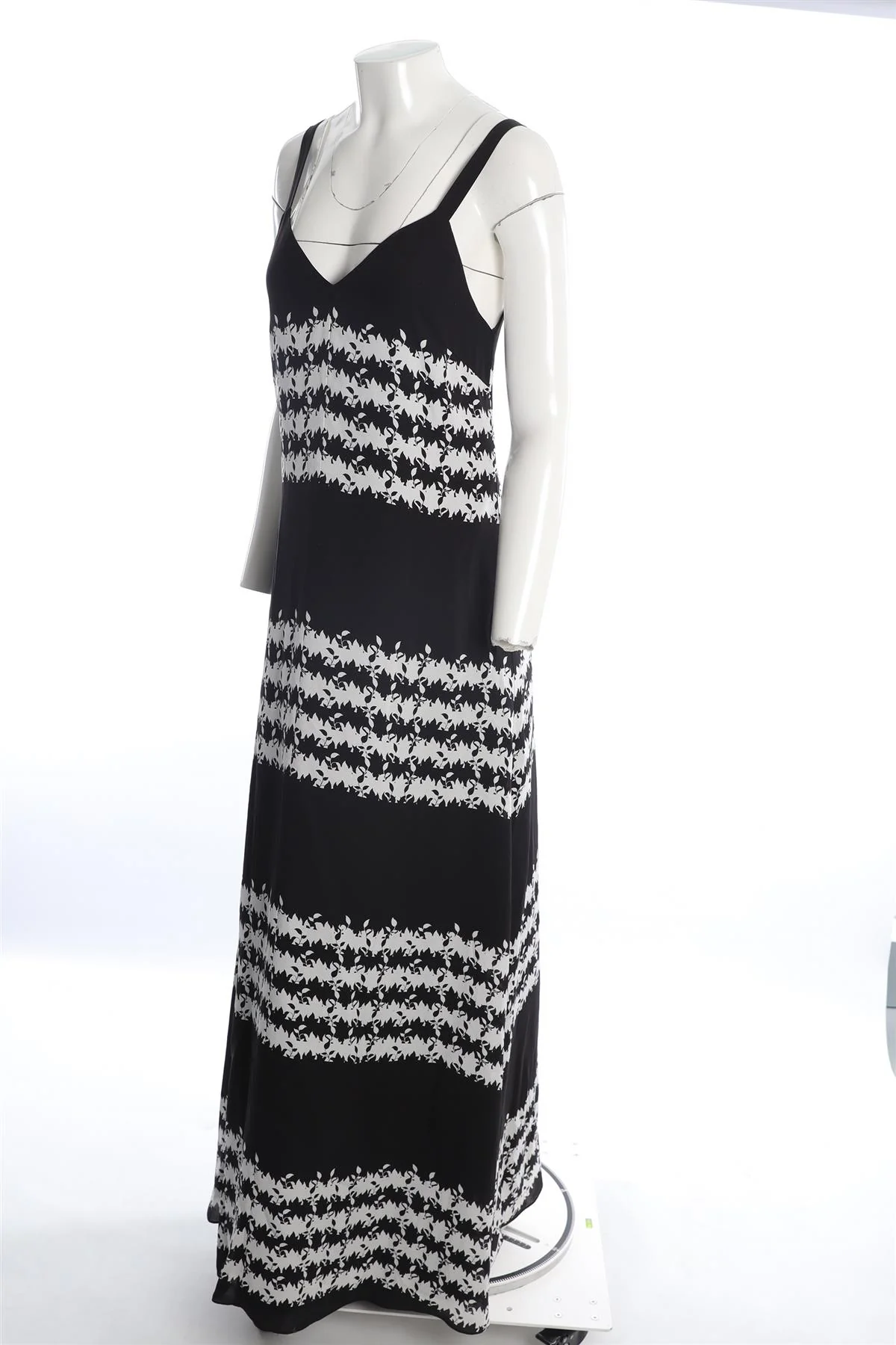 THAKOON ADDITION BLACK SILK MAXI DRESS US 4 UK 8 - Image 3