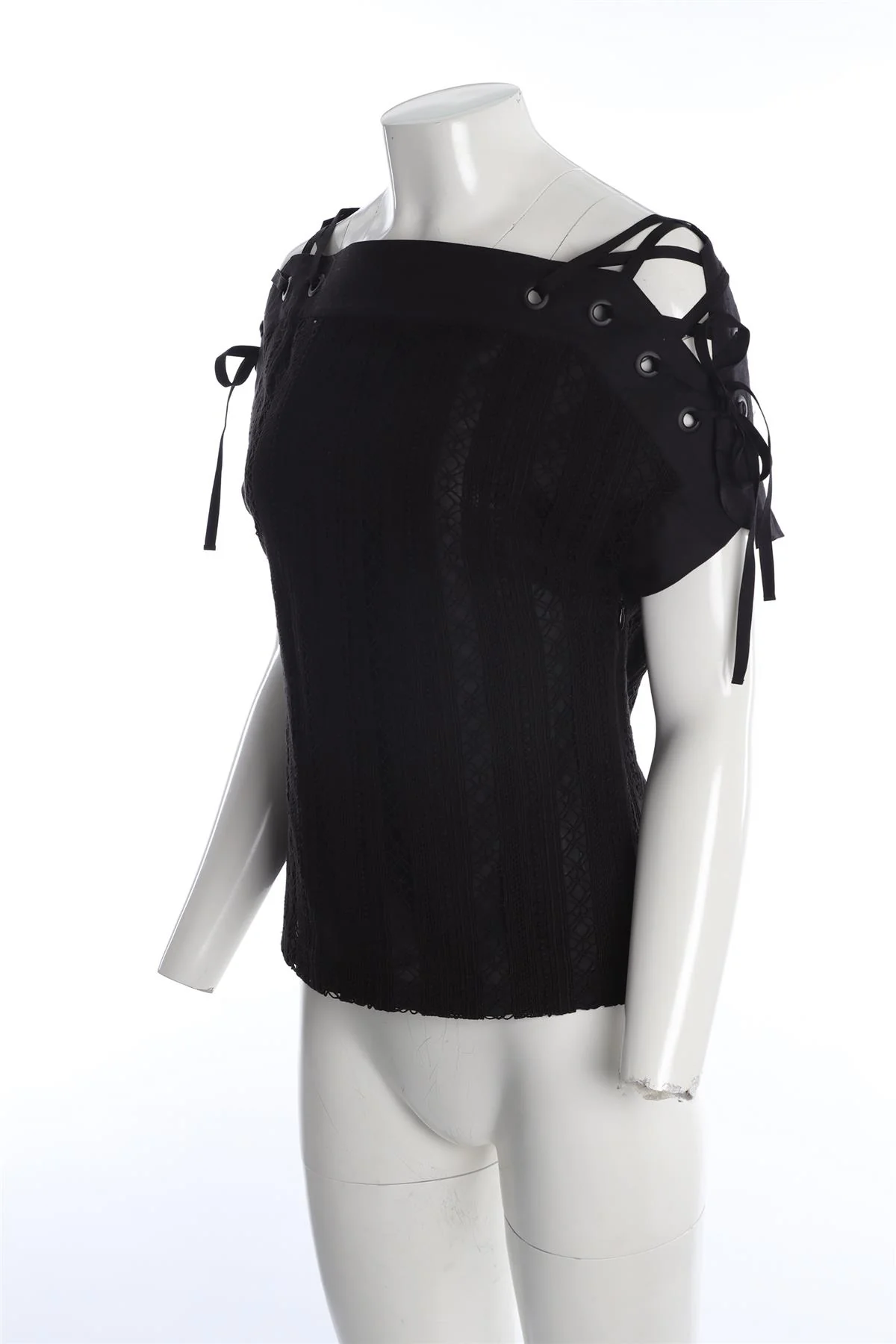 THAKOON BLACK COTTON TOP US 2 UK 6 - Image 3