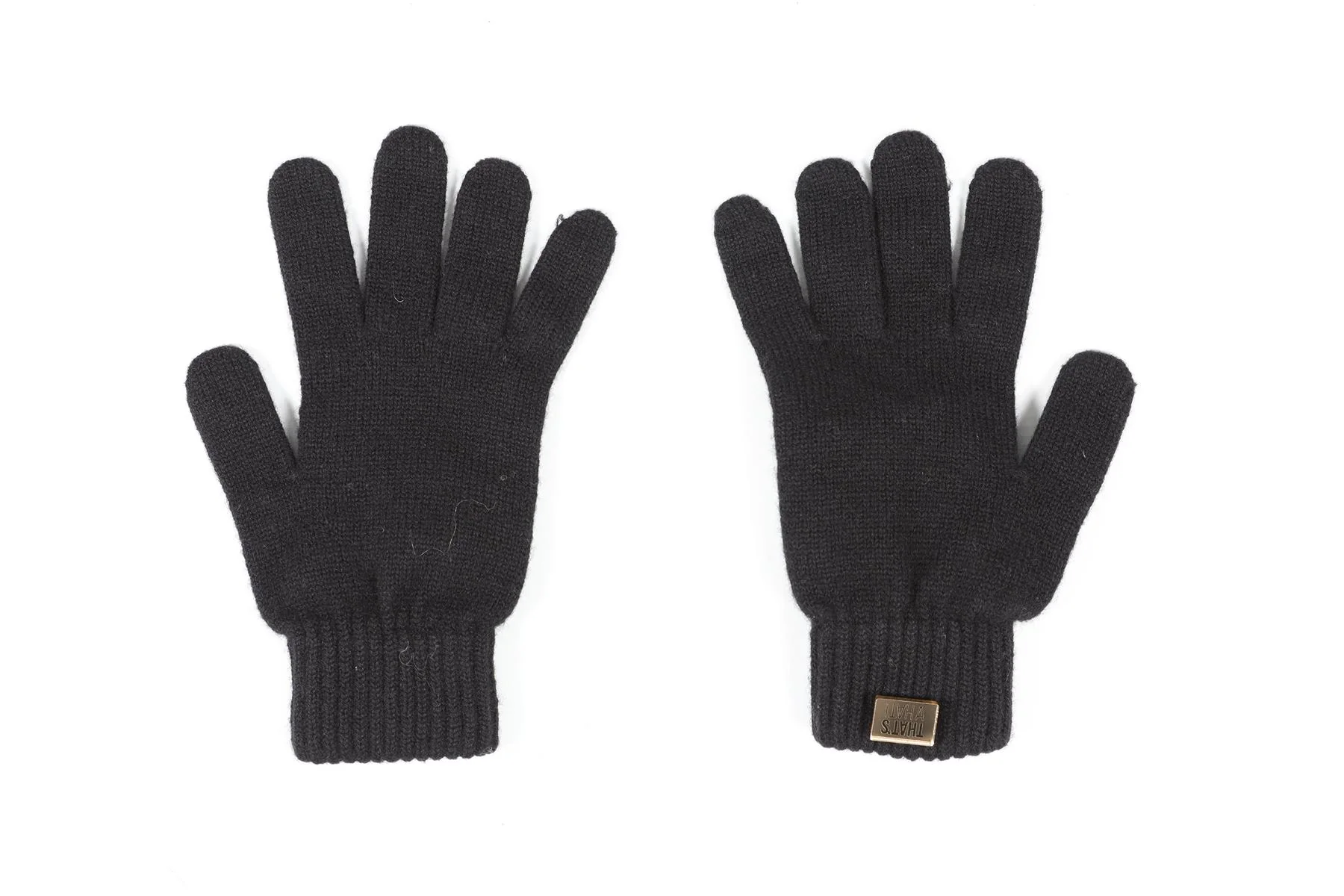 THAT'S A HAT BLACK CASHMERE BLEND GLOVES XLARGE - Image 5