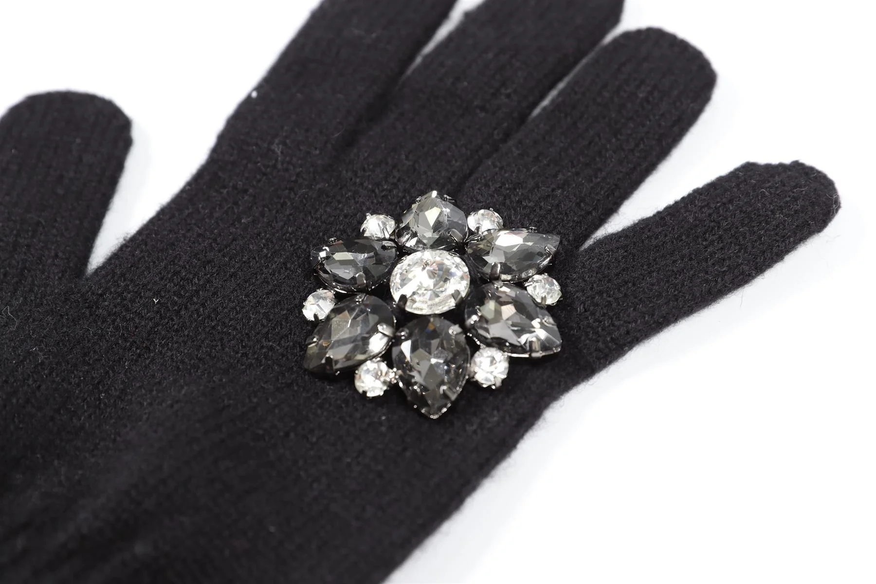 THAT'S A HAT BLACK CASHMERE BLEND GLOVES XLARGE - Image 3