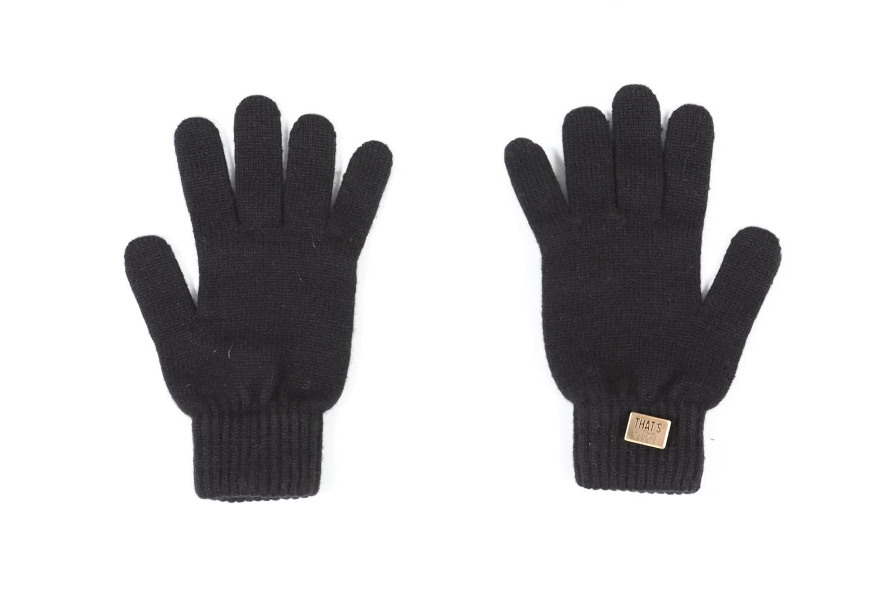 THAT'S A HAT BLACK CASHMERE BLEND GLOVES XLARGE - Image 4