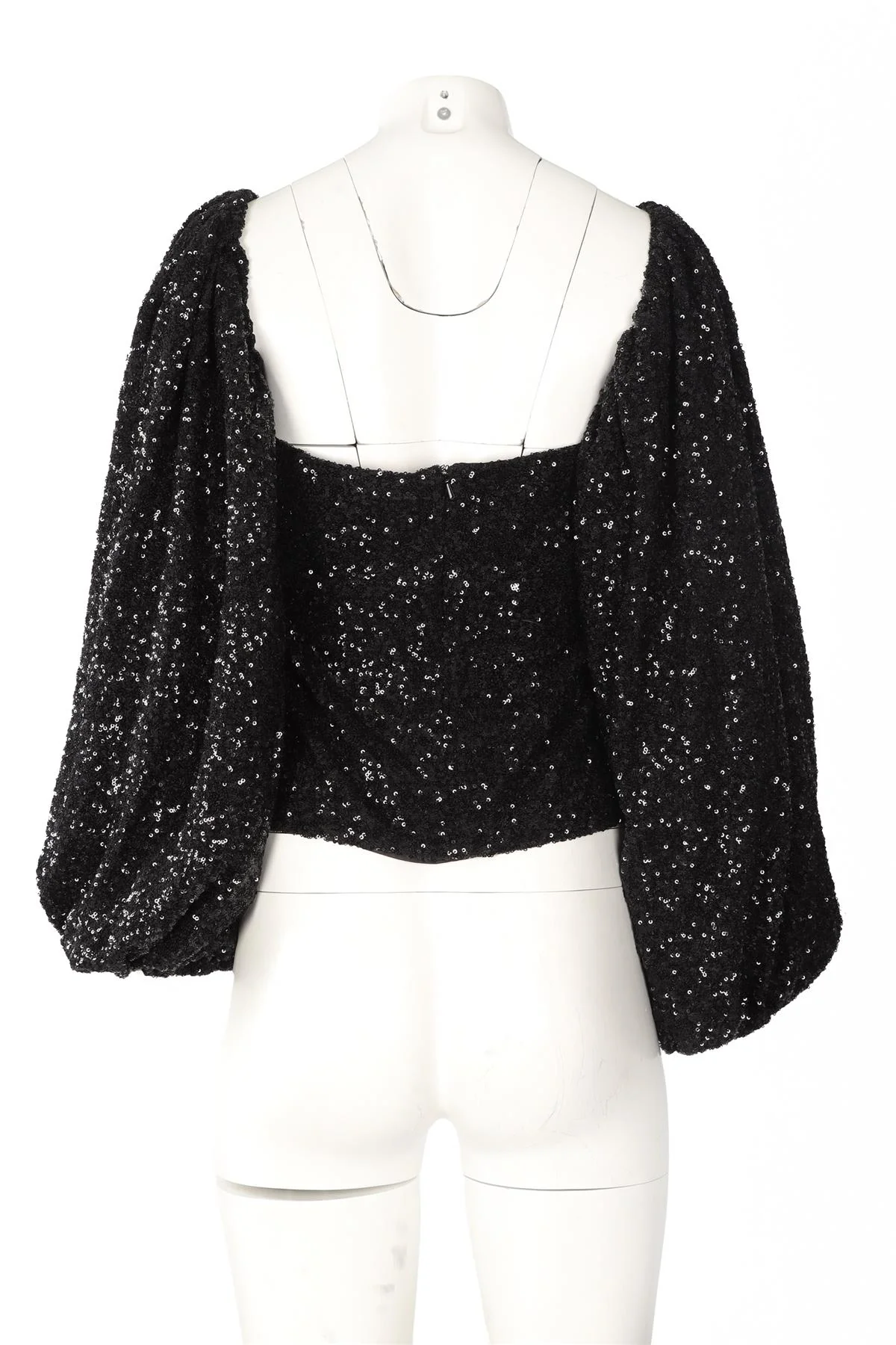 THE ATTICO BLACK SEQUIN TOP IT 38 UK 6 - Image 5