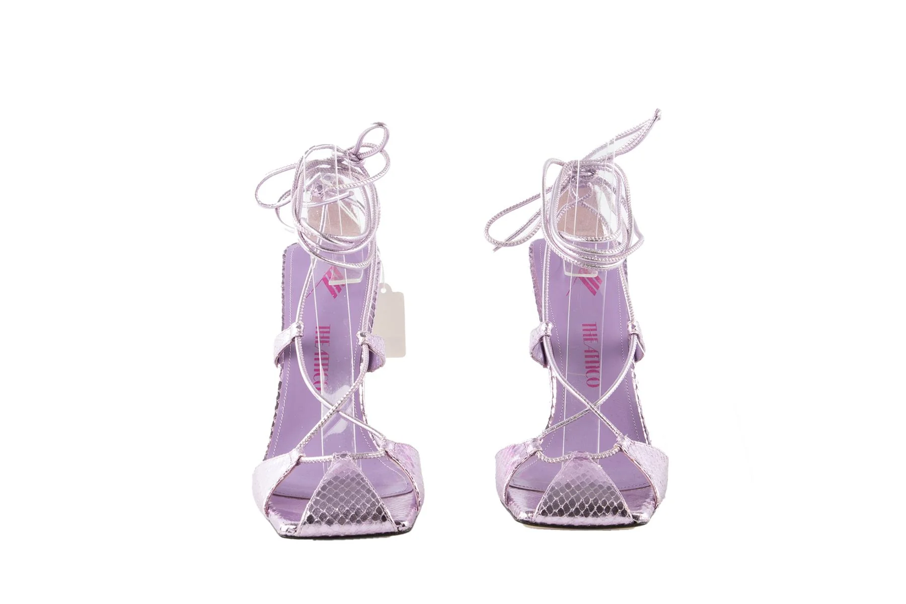 THE ATTICO PURPLE ADELE LEATHER SANDALS EU 39 UK 6 US 9 - Image 3