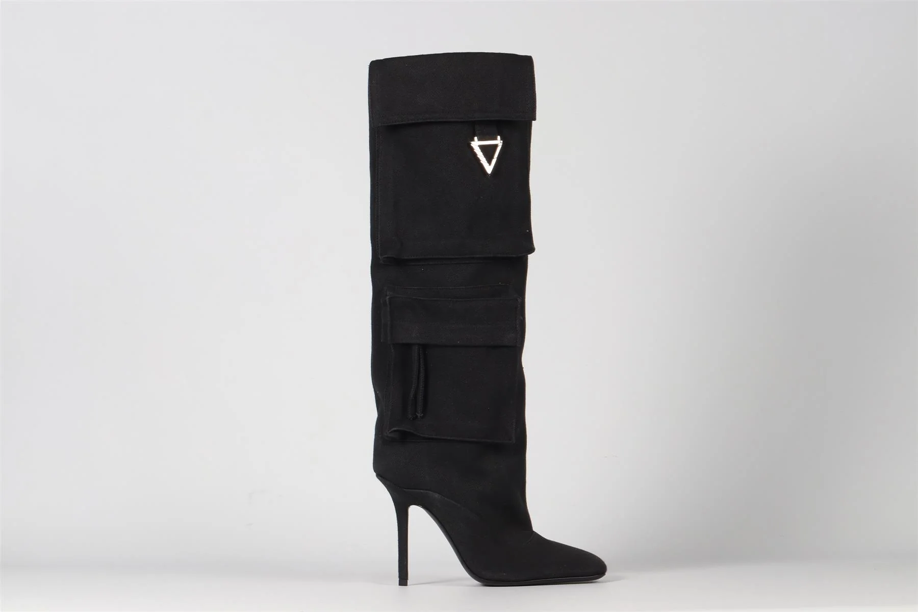 THE ATTICO SIENNA CANVAS KNEE HIGH BOOTS EU 37 UK 4 US 7 - Image 2