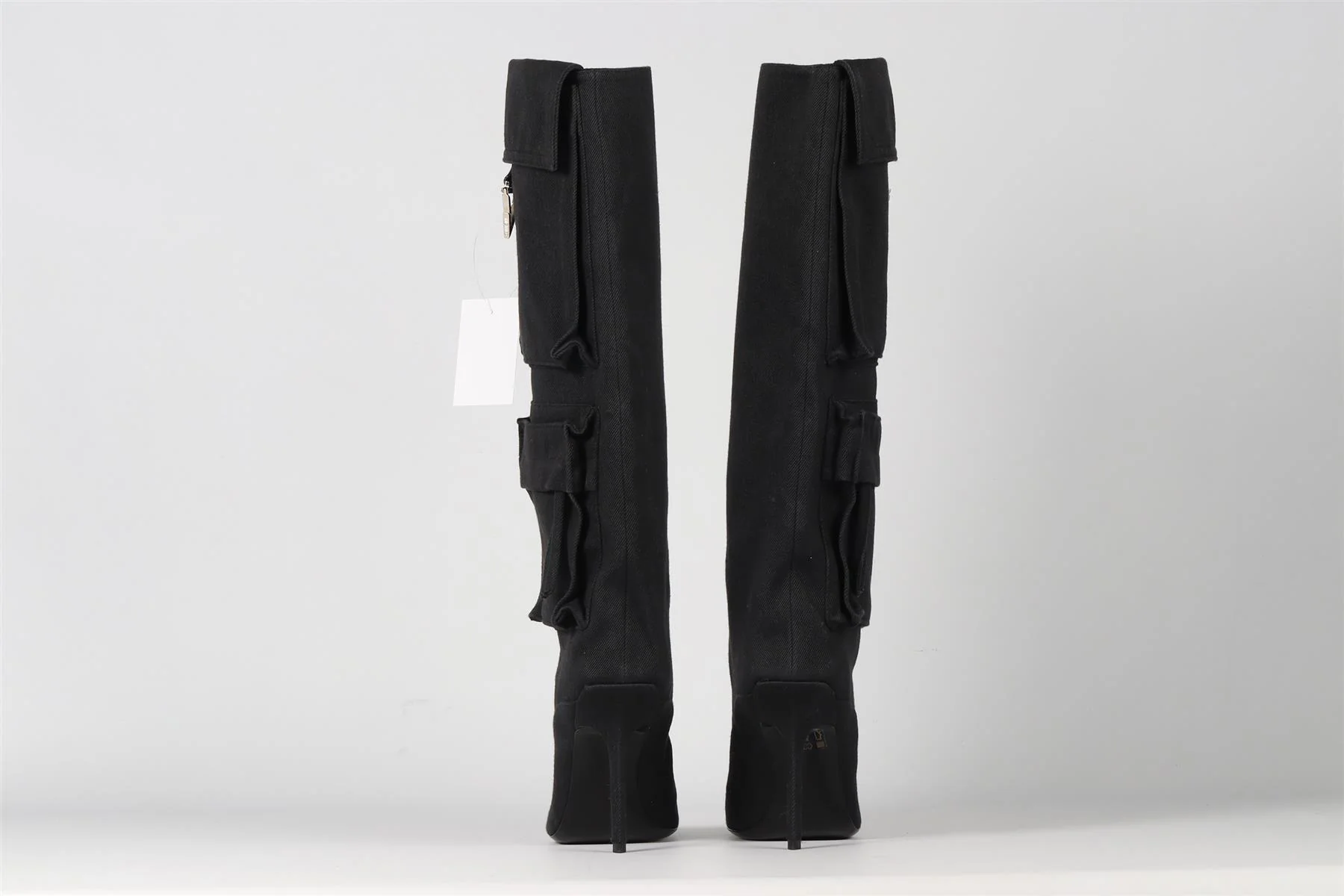 THE ATTICO SIENNA CANVAS KNEE HIGH BOOTS EU 37 UK 4 US 7 - Image 4