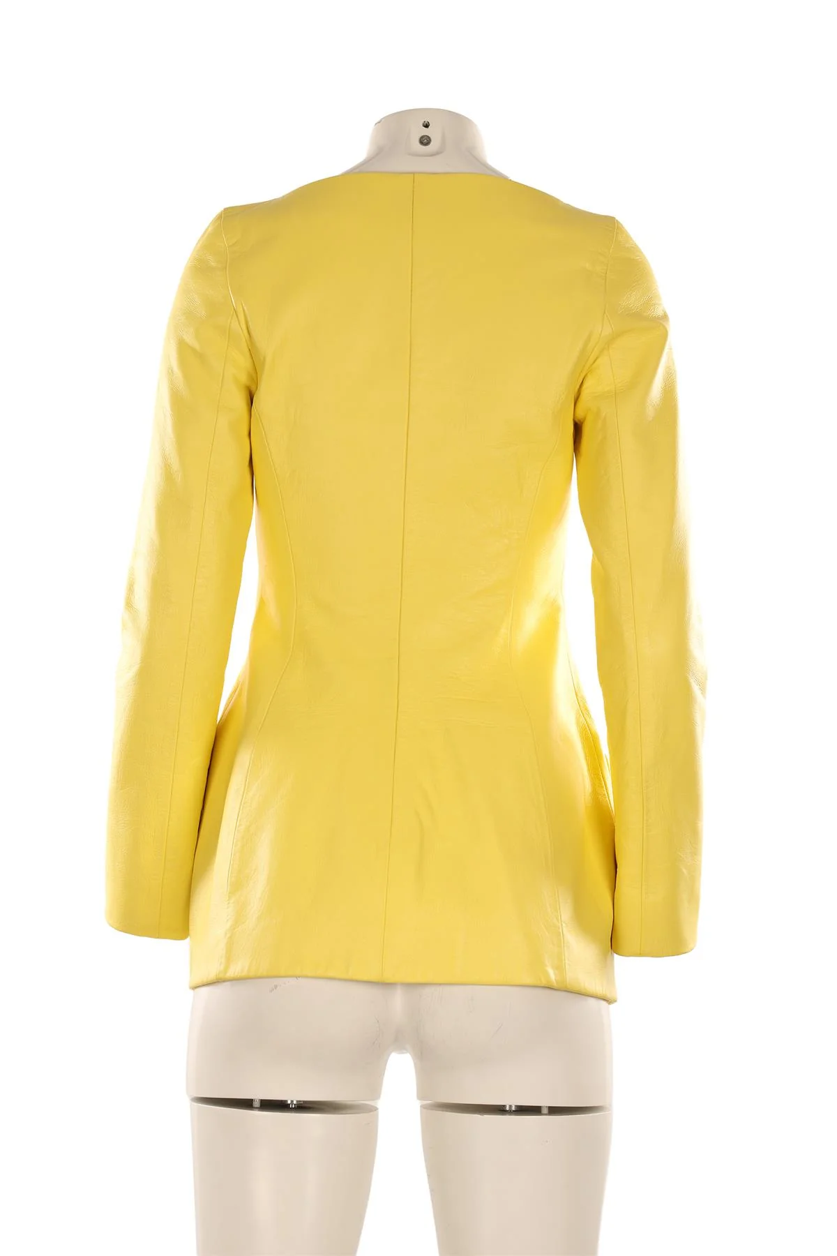 THE ATTICO YELLOW LEATHER BLAZER IT 42 UK 10 - Image 4