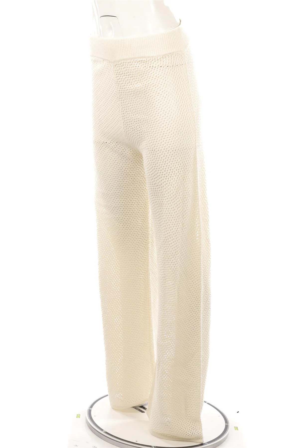 THE BANK IVORY CROCHET FLARED PANTS LARGE - Image 3