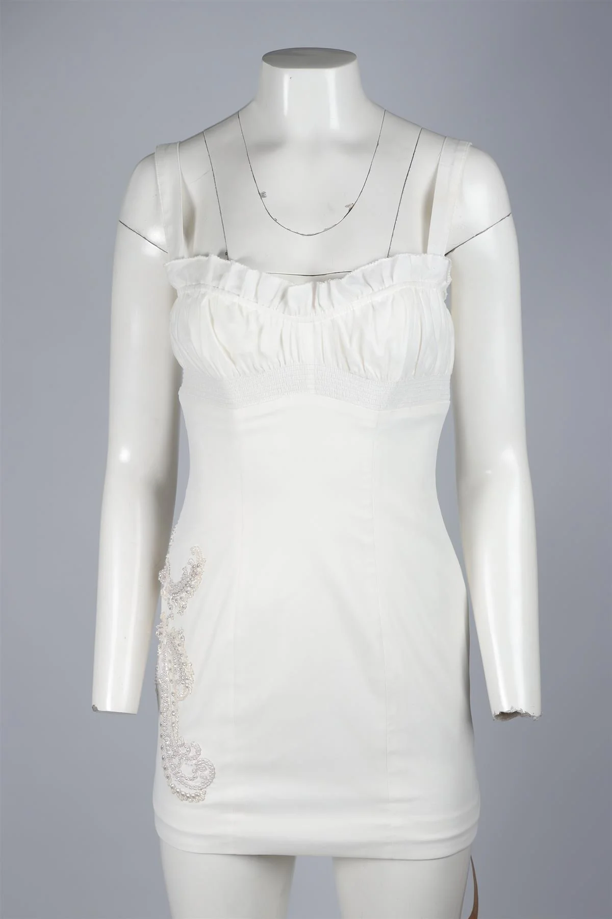 THE COLLECTION BY REFORMATION WHITE COTTON MINI DRESS US 2 UK 6 - Image 2