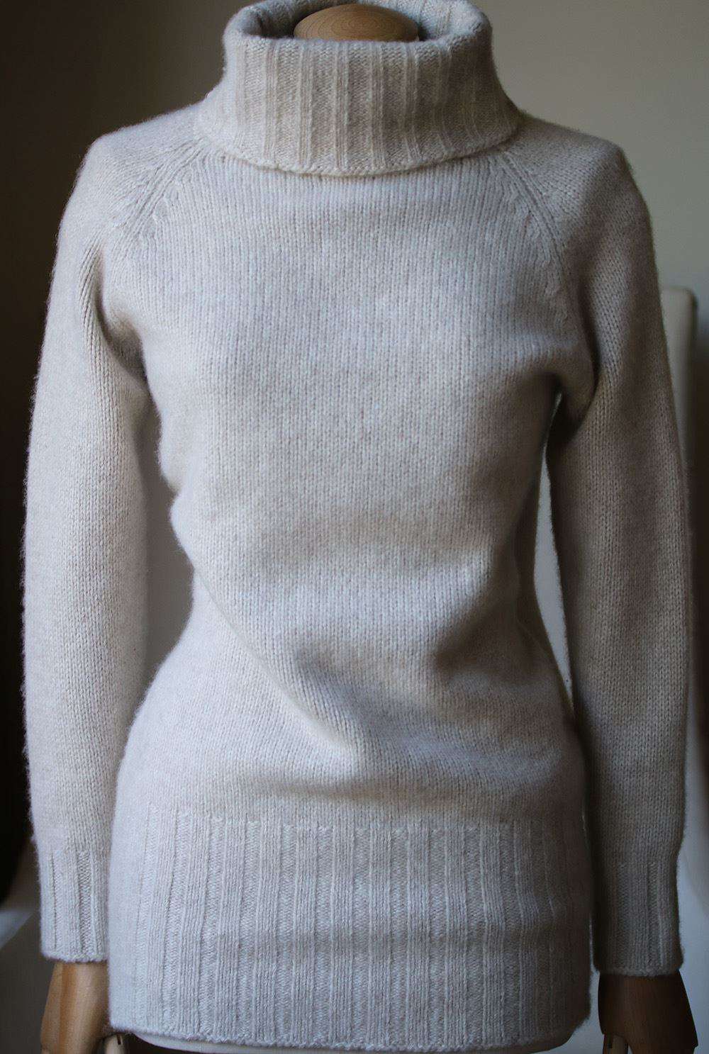 THE ELDER STATESMAN CASHMERE TURTLENECK SWEATER SMALL - Image 2
