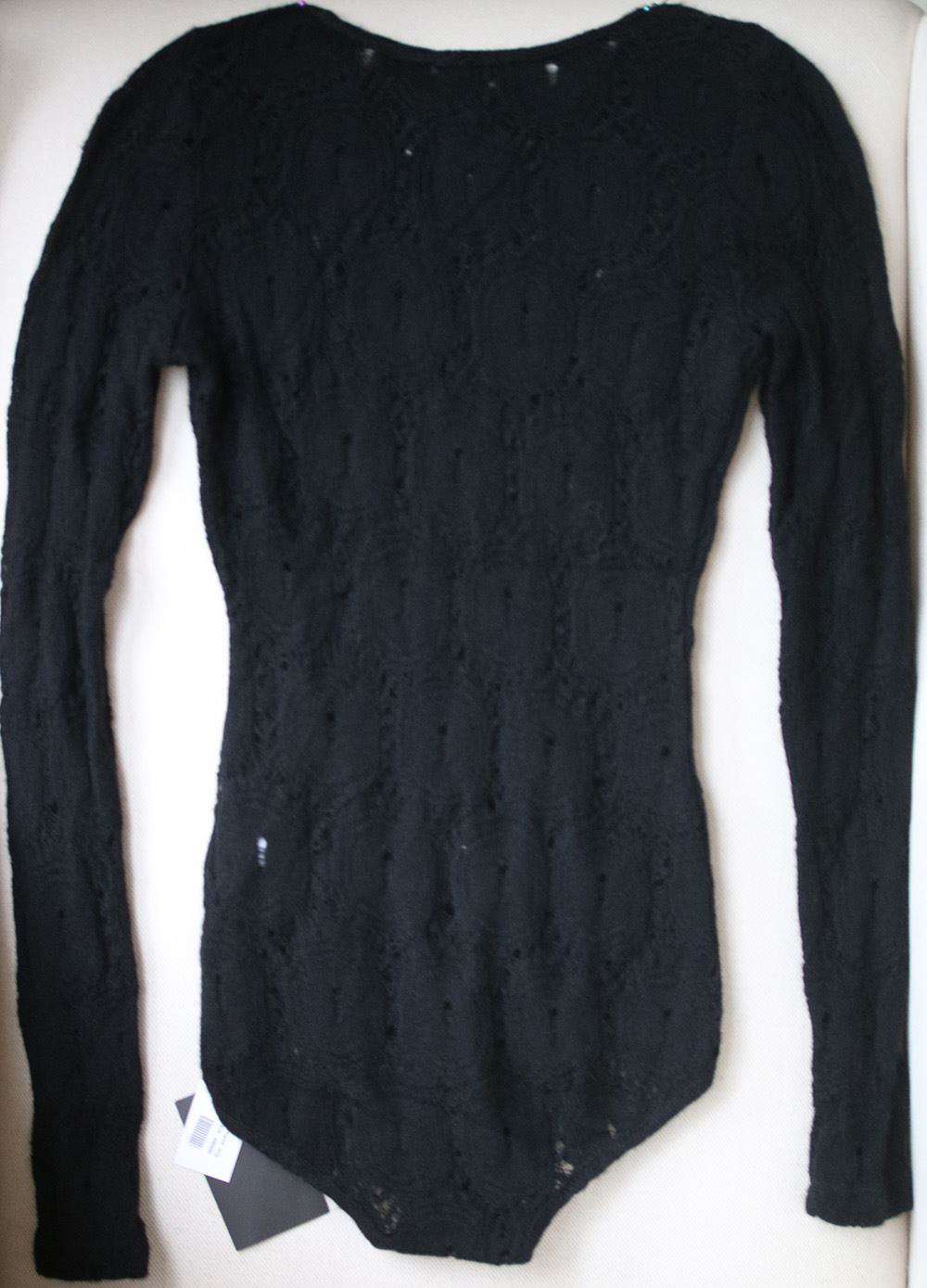 THE ELDER STATESMAN OPEN KNIT CASHMERE BODYSUIT MEDIUM - Image 4