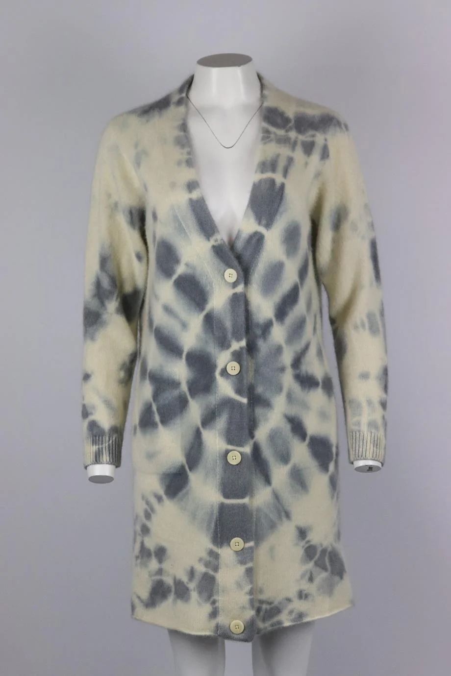 THE ELDER STATESMAN OVERSIZED TIE DYED CASHMERE CARDIGAN XSMALL - Image 2