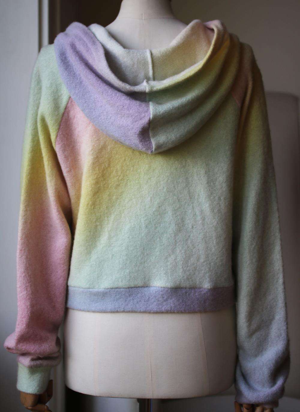THE ELDER STATESMAN TIE DYE CASHMERE ZIP UP HOODIE MEDIUM - Image 3