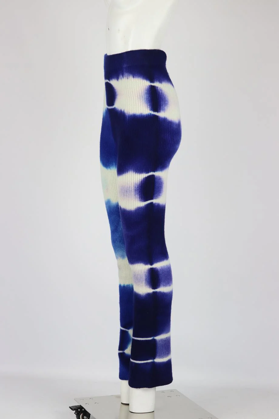 THE ELDER STATESMAN TIE DYED RIBBED CASHEMERE FLARED PANTS XSMALL - Image 3