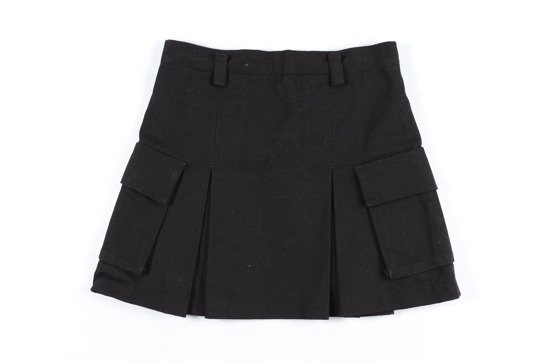 THE FRANKIE SHOP BLACK COTTON MINI SKIRT XSMALL - Image 4