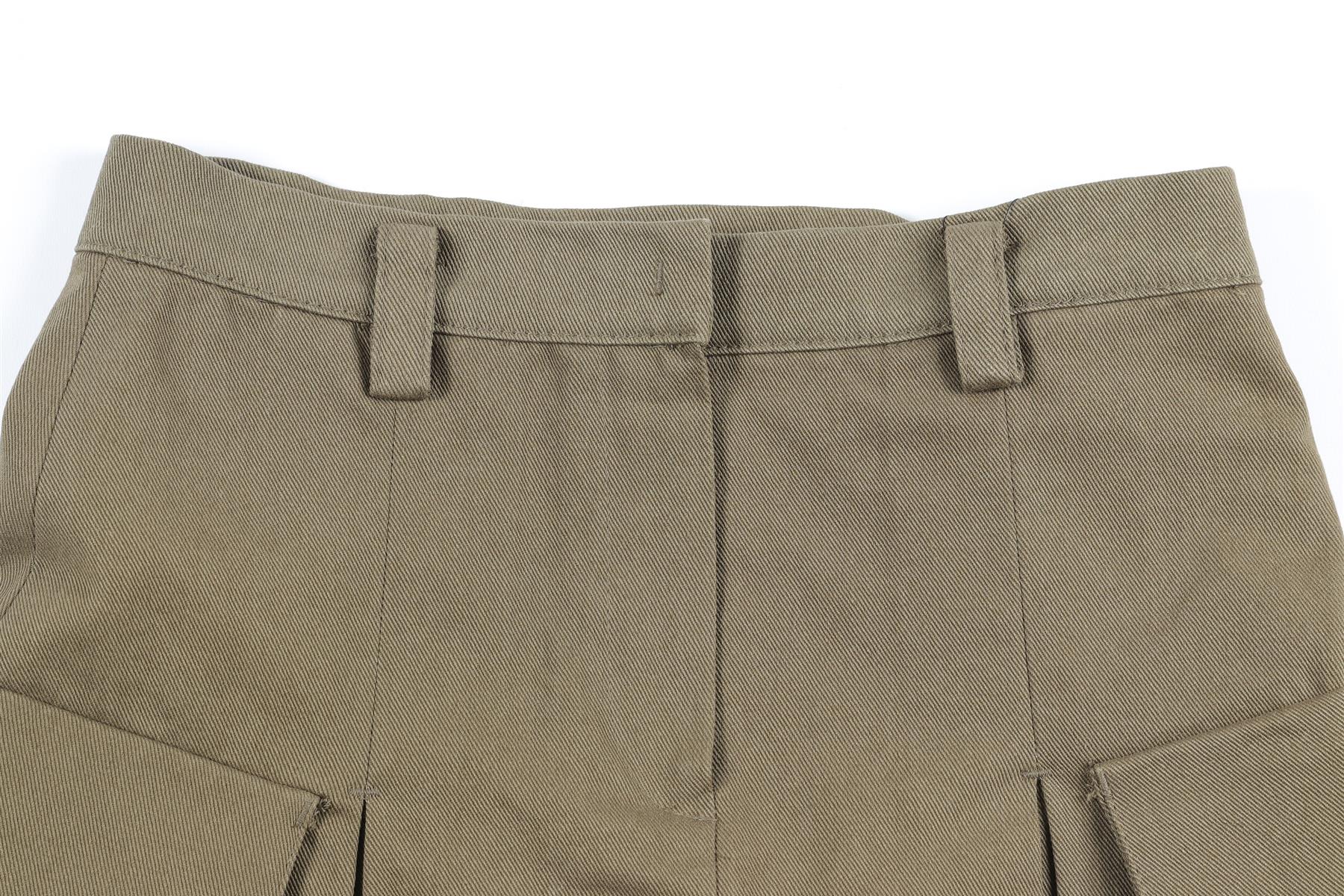 THE FRANKIE SHOP GREEN COTTON MINI SKIRT XSMALL - Image 3