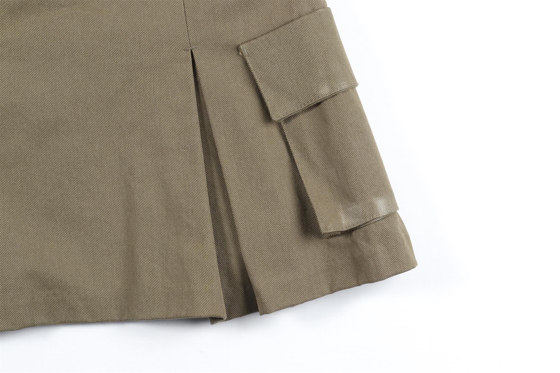 THE FRANKIE SHOP GREEN COTTON MINI SKIRT XSMALL - Image 5