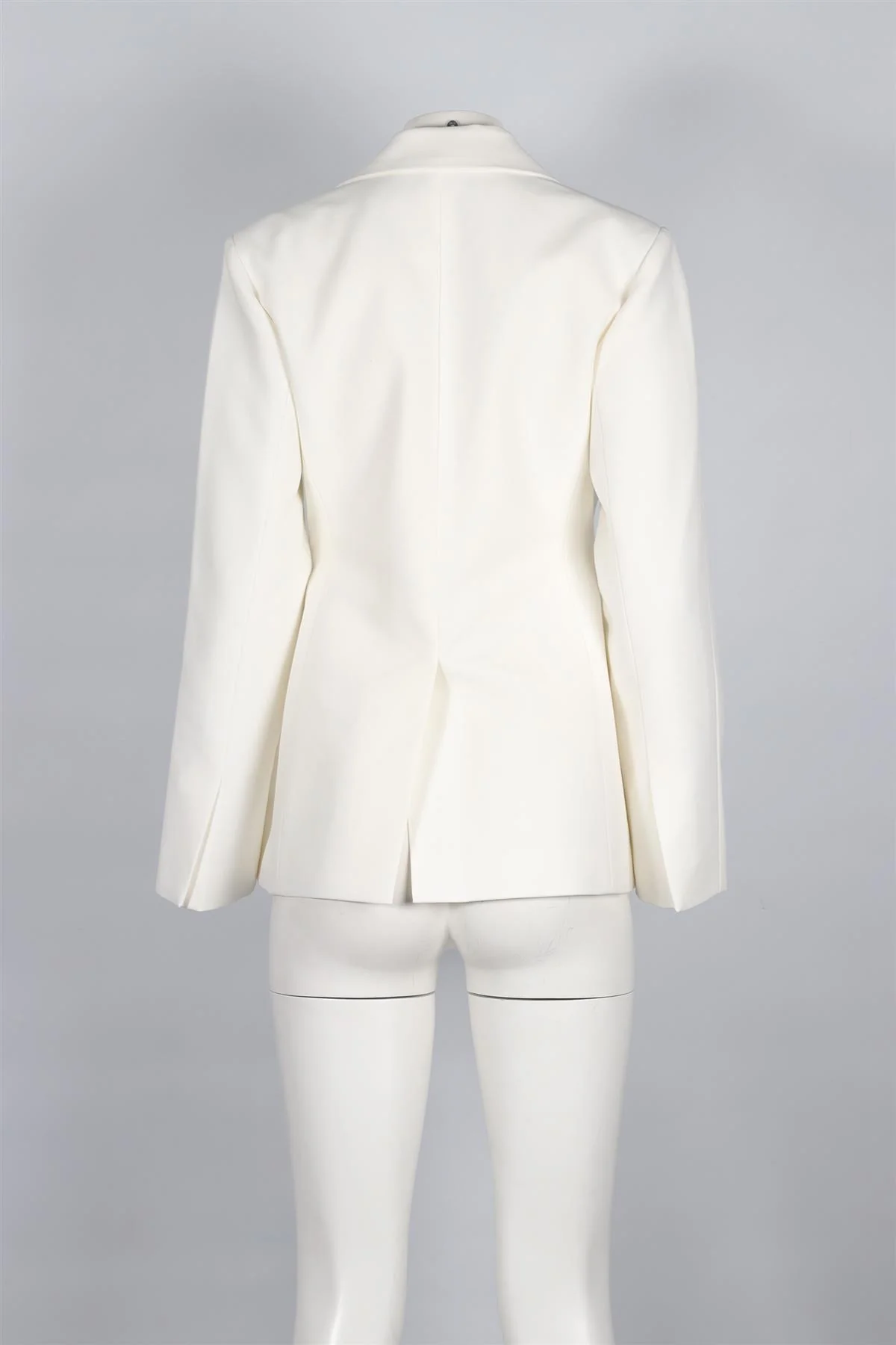 THE FRANKIE SHOP WHITE CREPE BLAZER XSMALL - SMALL - Image 4