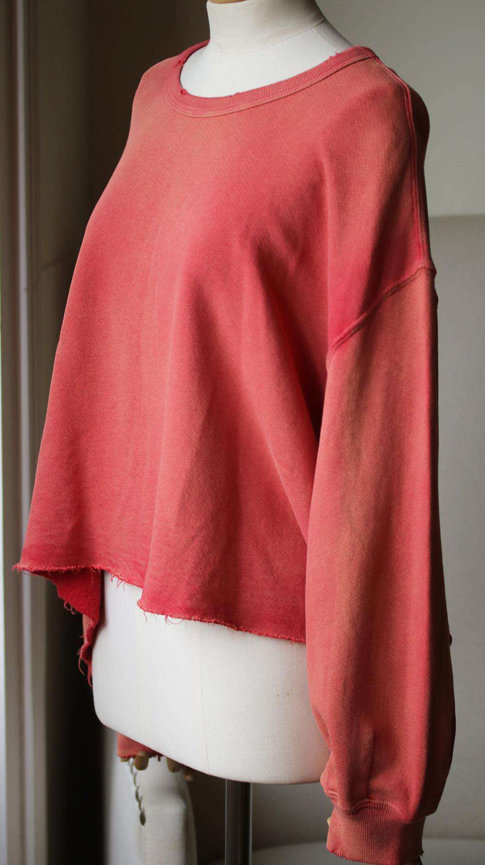 THE GREAT THE CUT OFF COTTON SWEATSHIRT UK 12 - Image 4